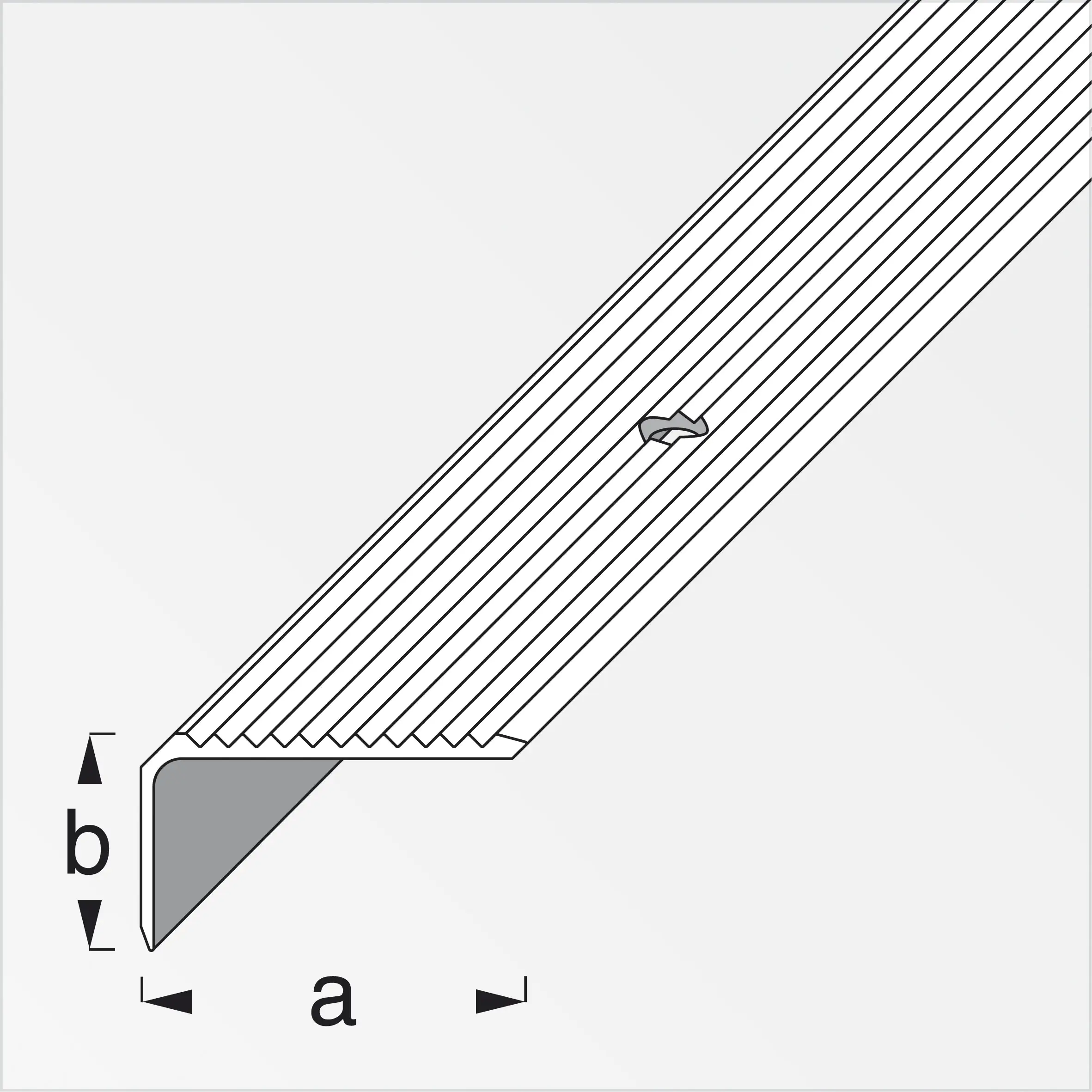 alfer Treppenprofil 1 m, 41 x 23 mm Aluminium eloxiert silber alfer Treppenprofil 1 m, 41 x 23 mm Aluminium eloxiert silber