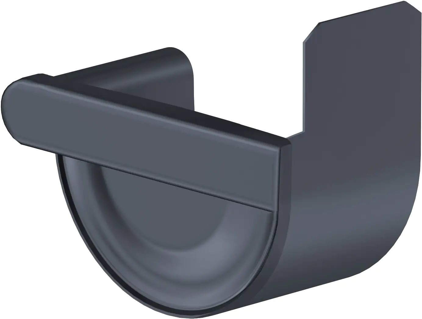 Sarei Rinnenendstück rechts RG 80 Alu-anthrazit