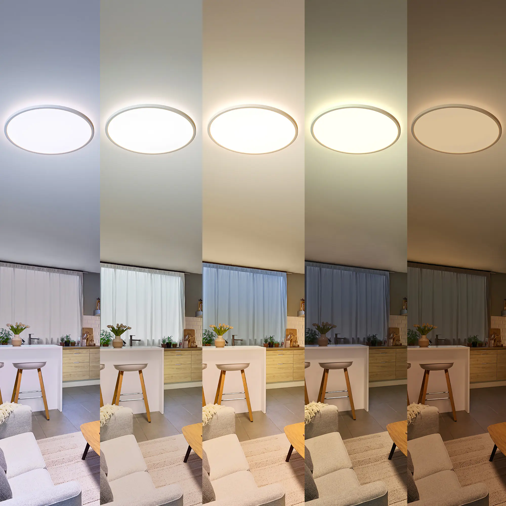 Philips LED Deckenleuchte Valen weiß Ø 42 x 2 cm warmweiß-kaltweiß dimmbar