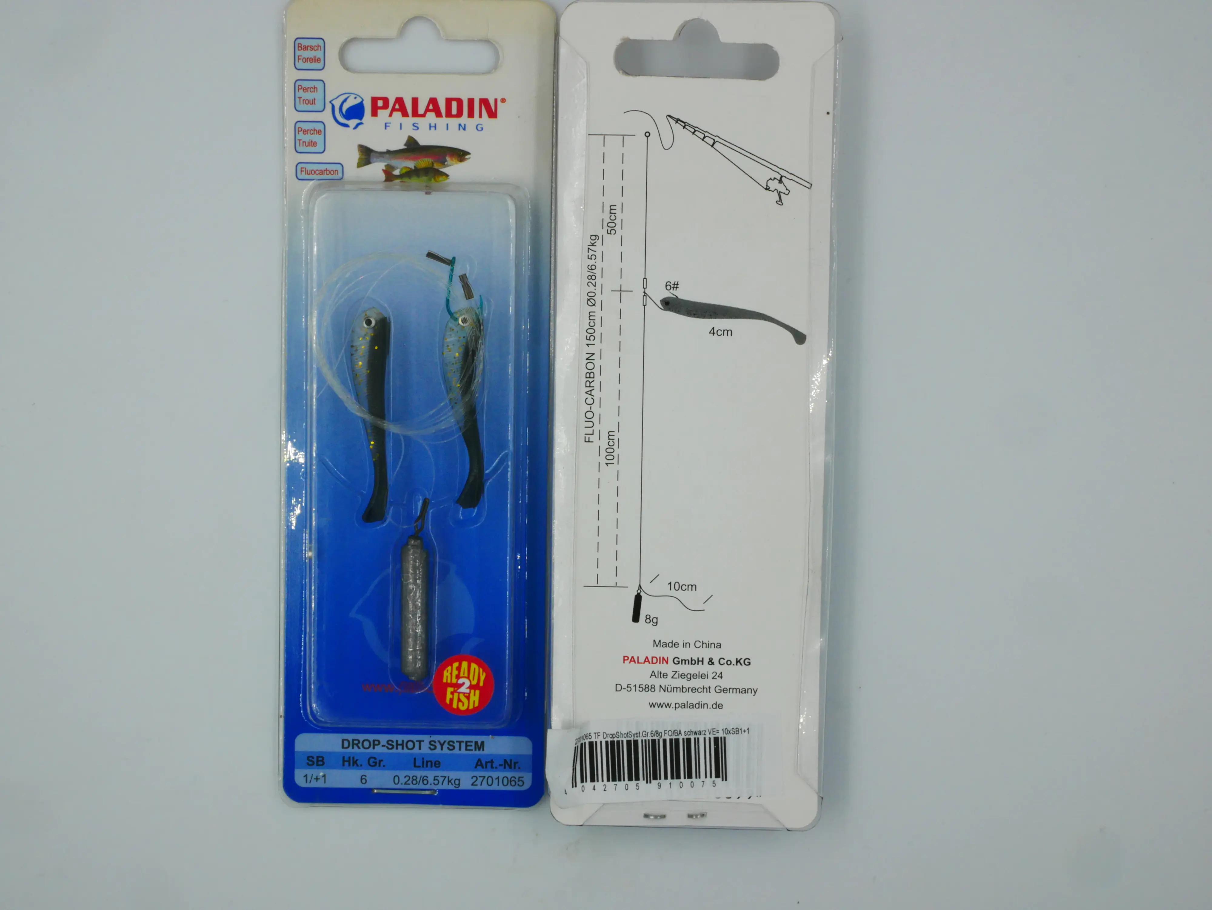 Paladin Drop Shot System Barsch Forelle schwarz 8g/4cm
