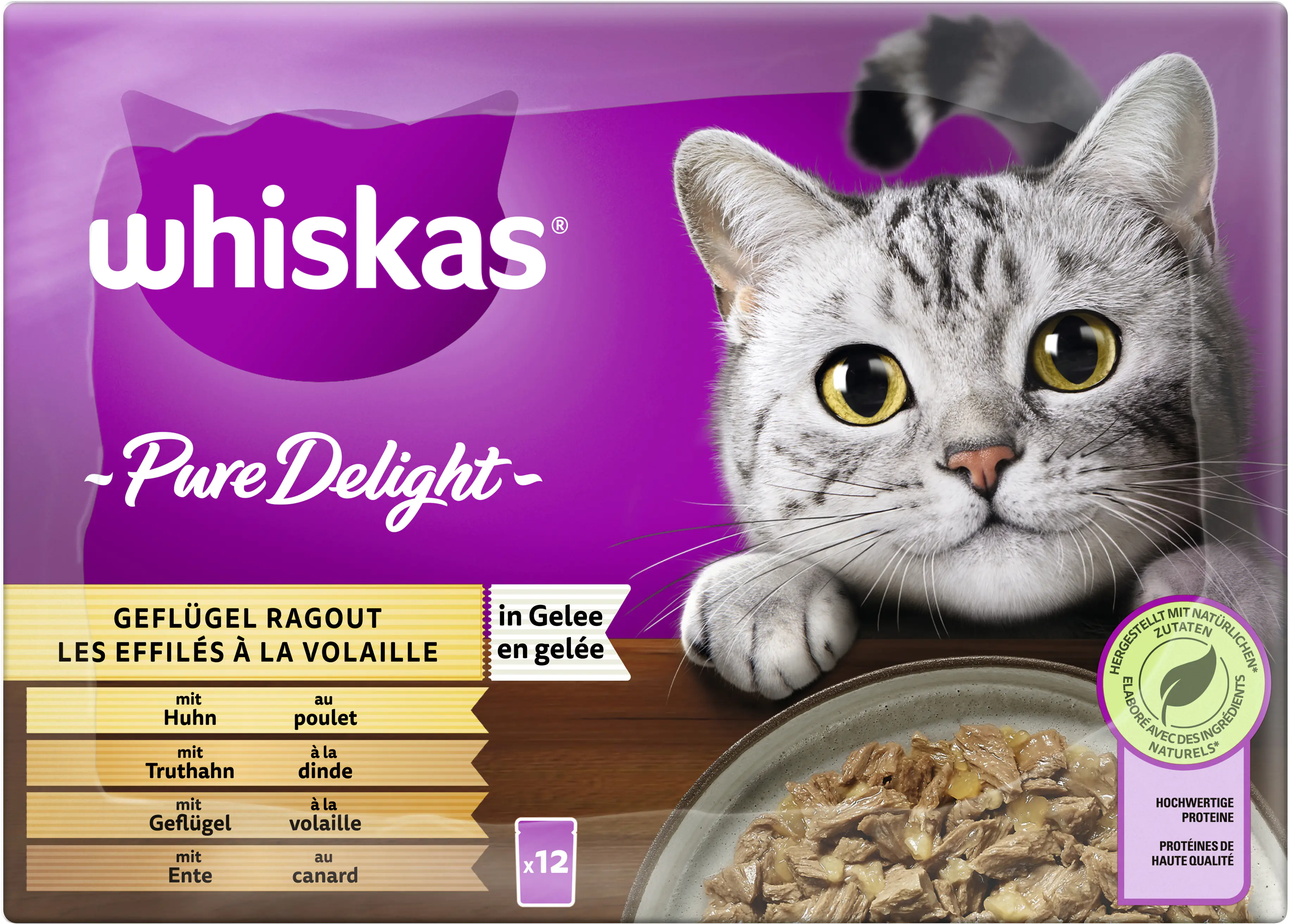 Whiskas Multipack Pure Delight Geflügelragout Katzenfutter 12 x 85 g Whiskas Multipack Pure Delight Geflügelragout Katzenfutter 12 x 85 g