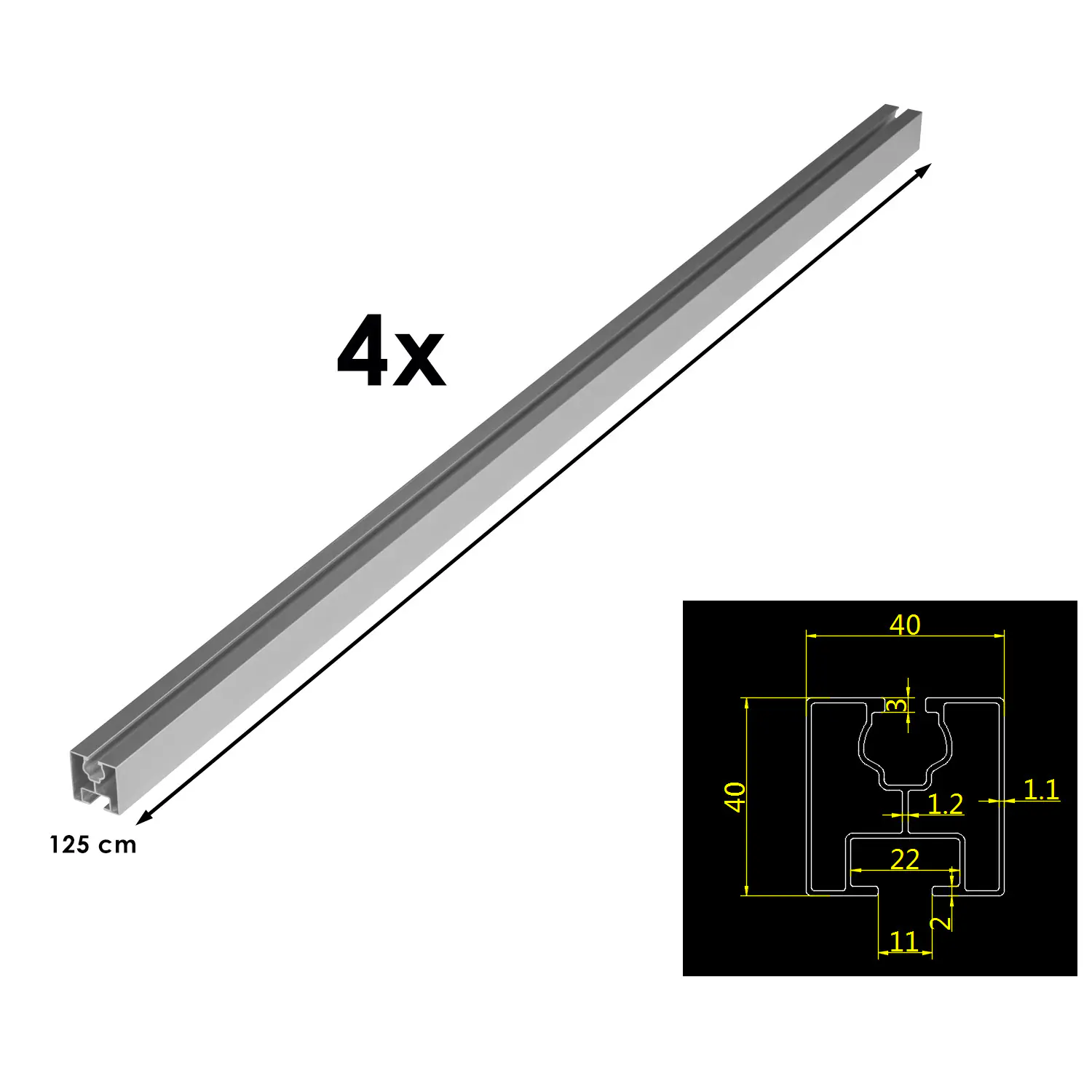 Vale Solarmodul-Halterungs-Set für Ziegeldächer (2 Panele) Vale Solarmodul-Halterungs-Set für Ziegeldächer (2 Panele)