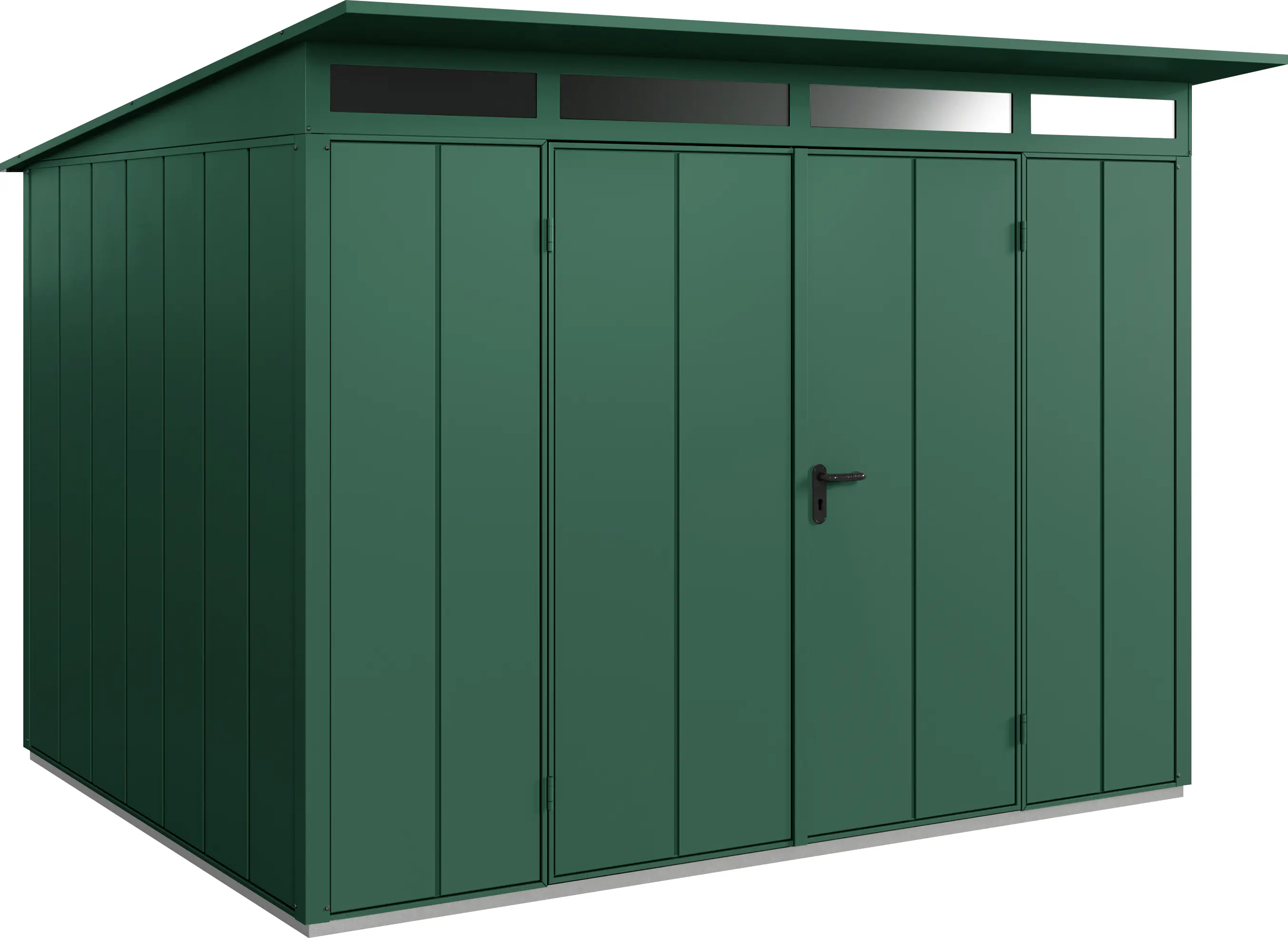 EcoStar Gerätehaus Elegant-P Typ 3 moosgrün 312,7 x 283,4 x 232,3 cm
