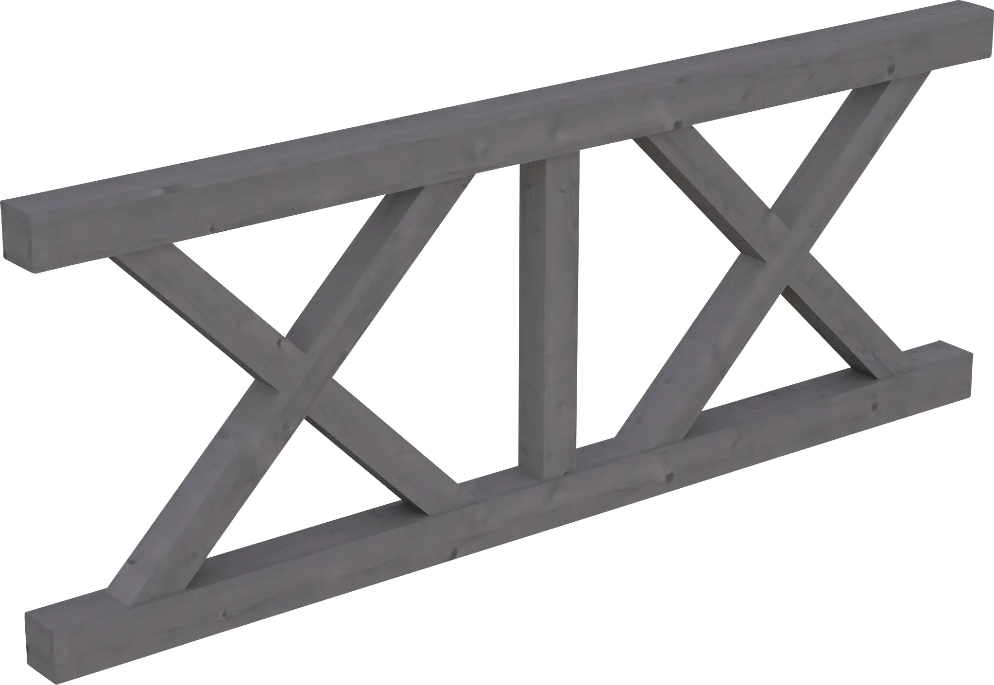 SKAN HOLZ Brüstung Andreaskreuz 220 x 84 cm Fichte