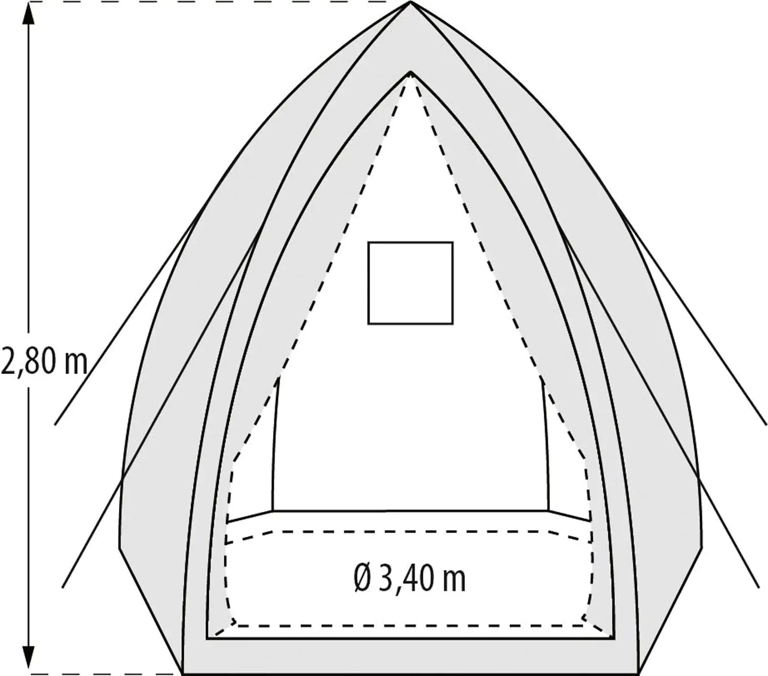 Pergart Pflanzenzelt Hawaii Größe XL Ø 340 x 280 cm