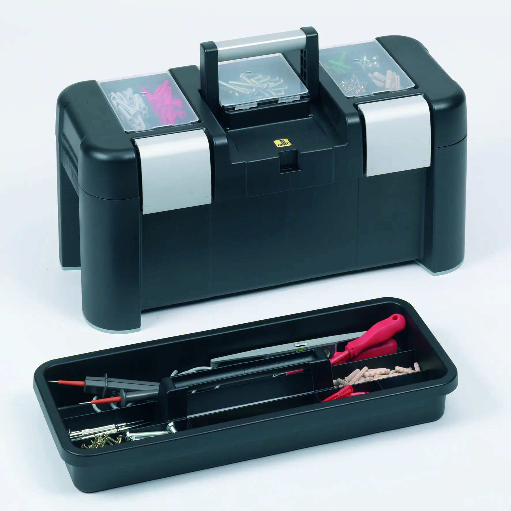 Allit Werkzeugkoffer McPlus Alu 21 ohne Inhalt schwarz Allit Werkzeugkoffer McPlus Alu 21 ohne Inhalt schwarz