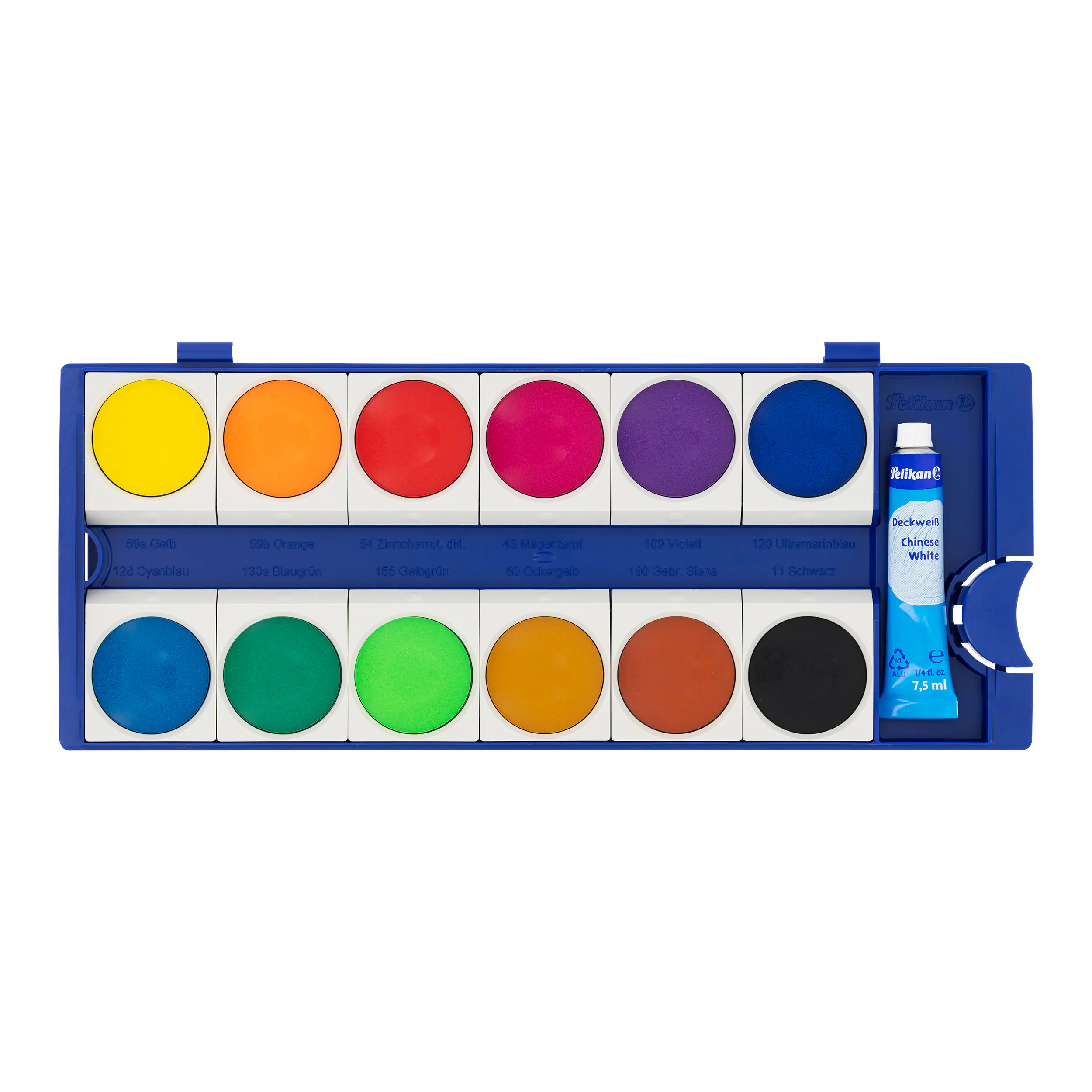 Pelikan Deckfarbkasten K12 Retro‐Edition 12 Farben + 1 Weiß