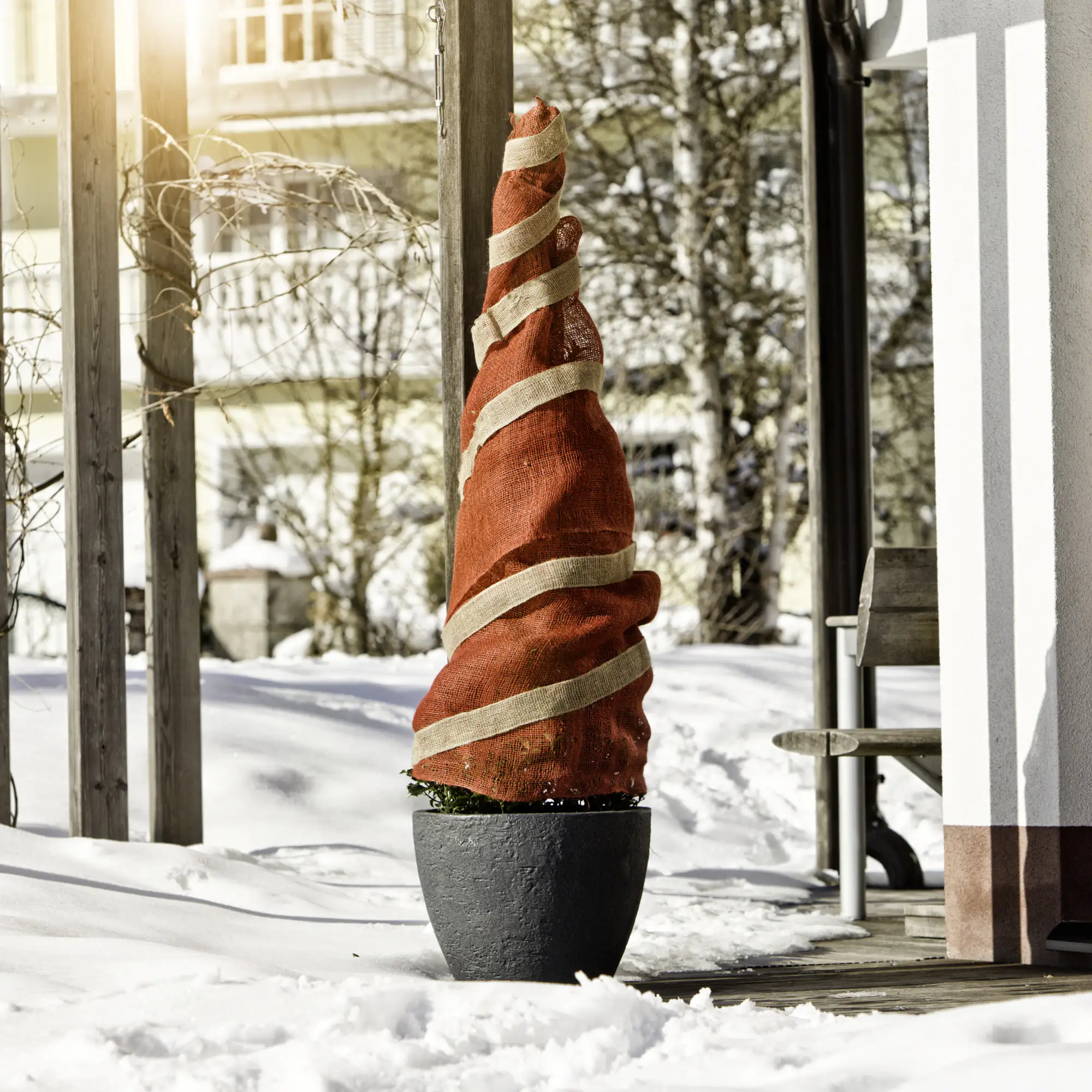 Windhager Jute-Gewebe 1 x 5 m, rot