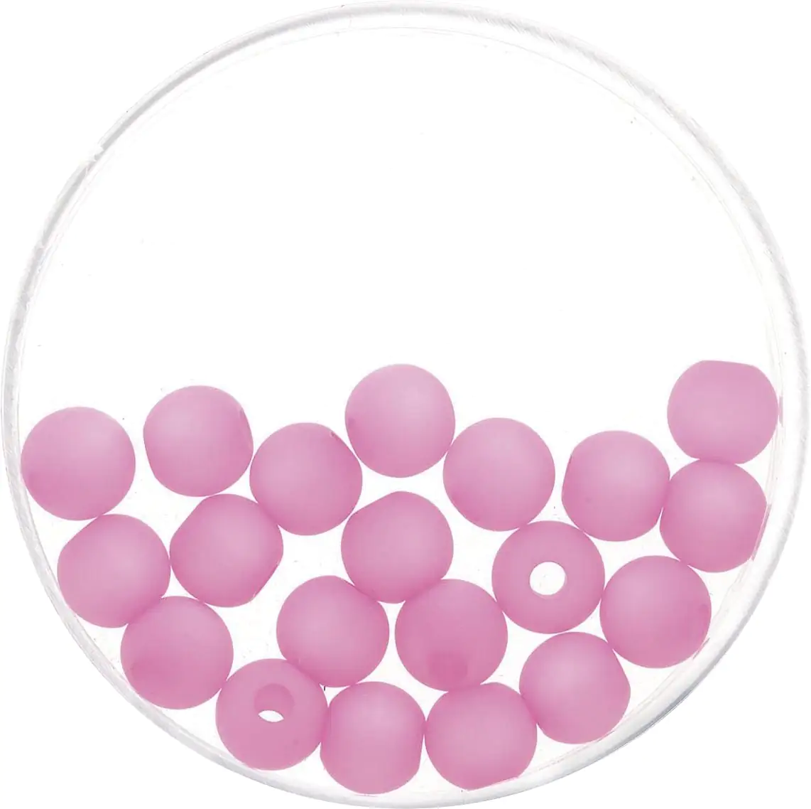 Glorex Perle Polaris 6 mm 20 Stück, matt pink