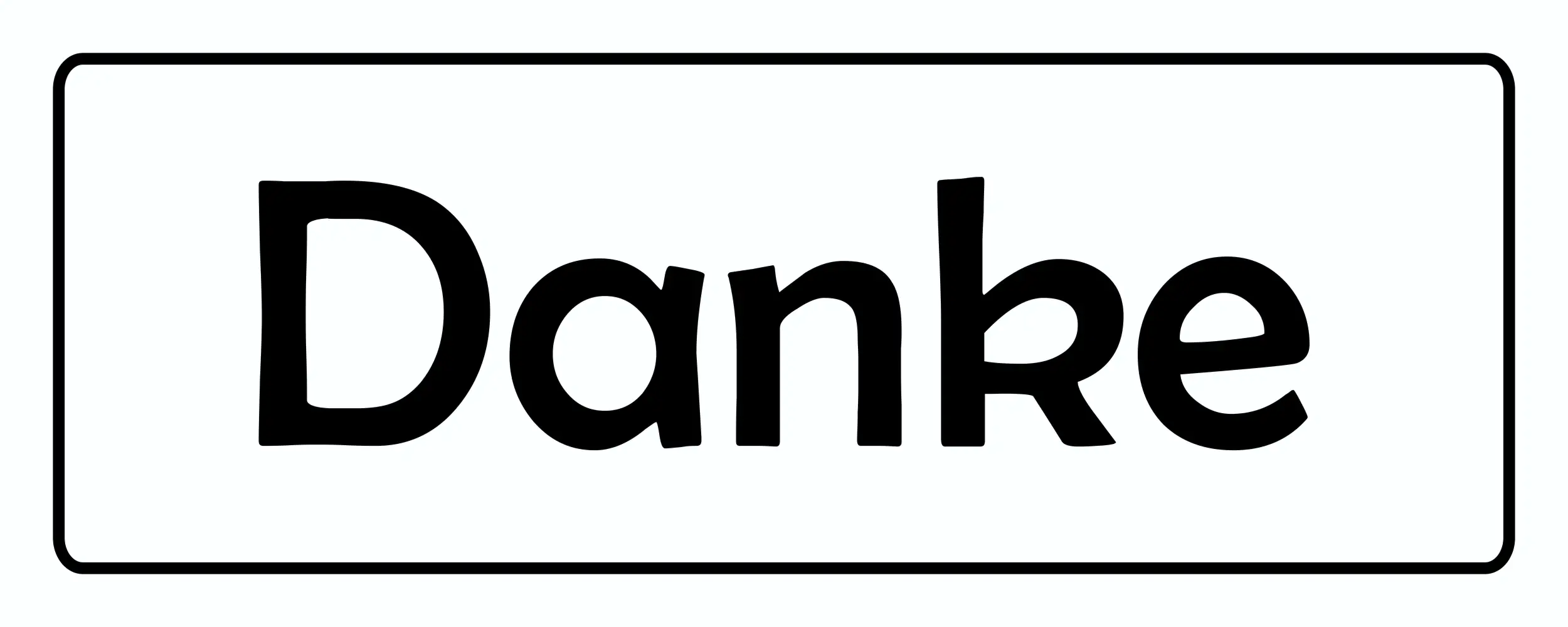 Hermann Schütz Aufkleber Danke 40x110mm