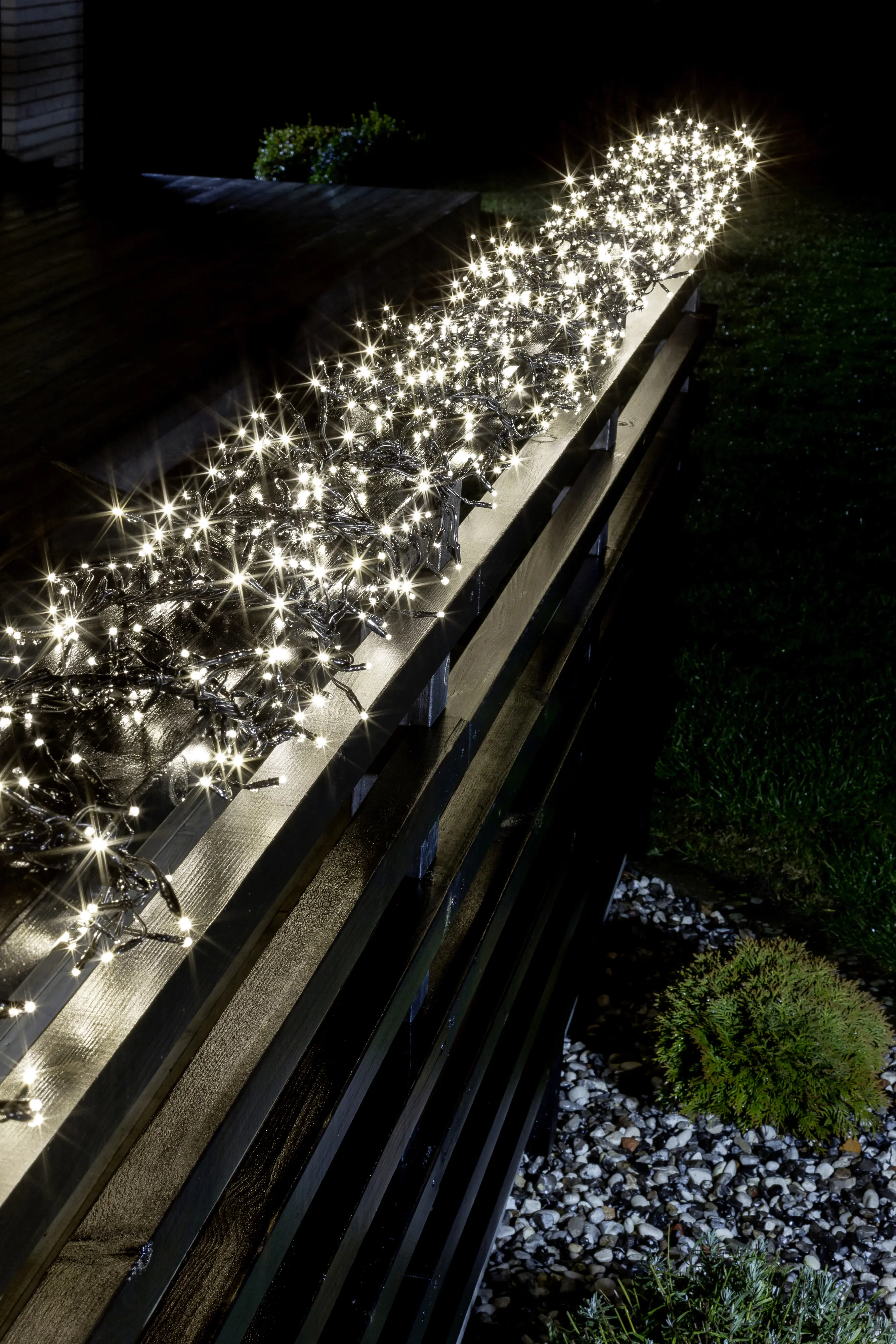 Konstsmide Micro LED Büschellichterkette Cluster Außen 576 warmweiße Dioden 9,3 m 