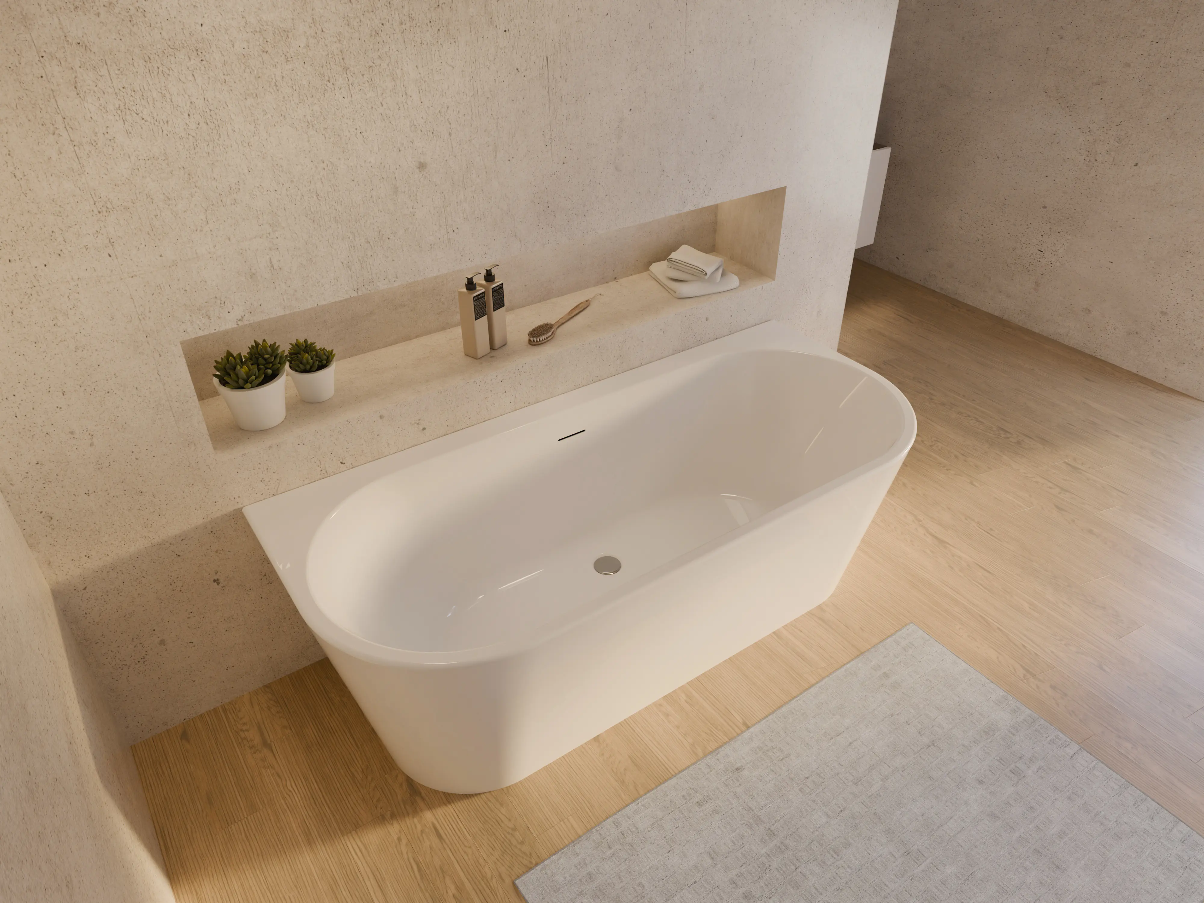 Ottofond Badewanne Mirador Vorwand 170 x 75 cm weiß