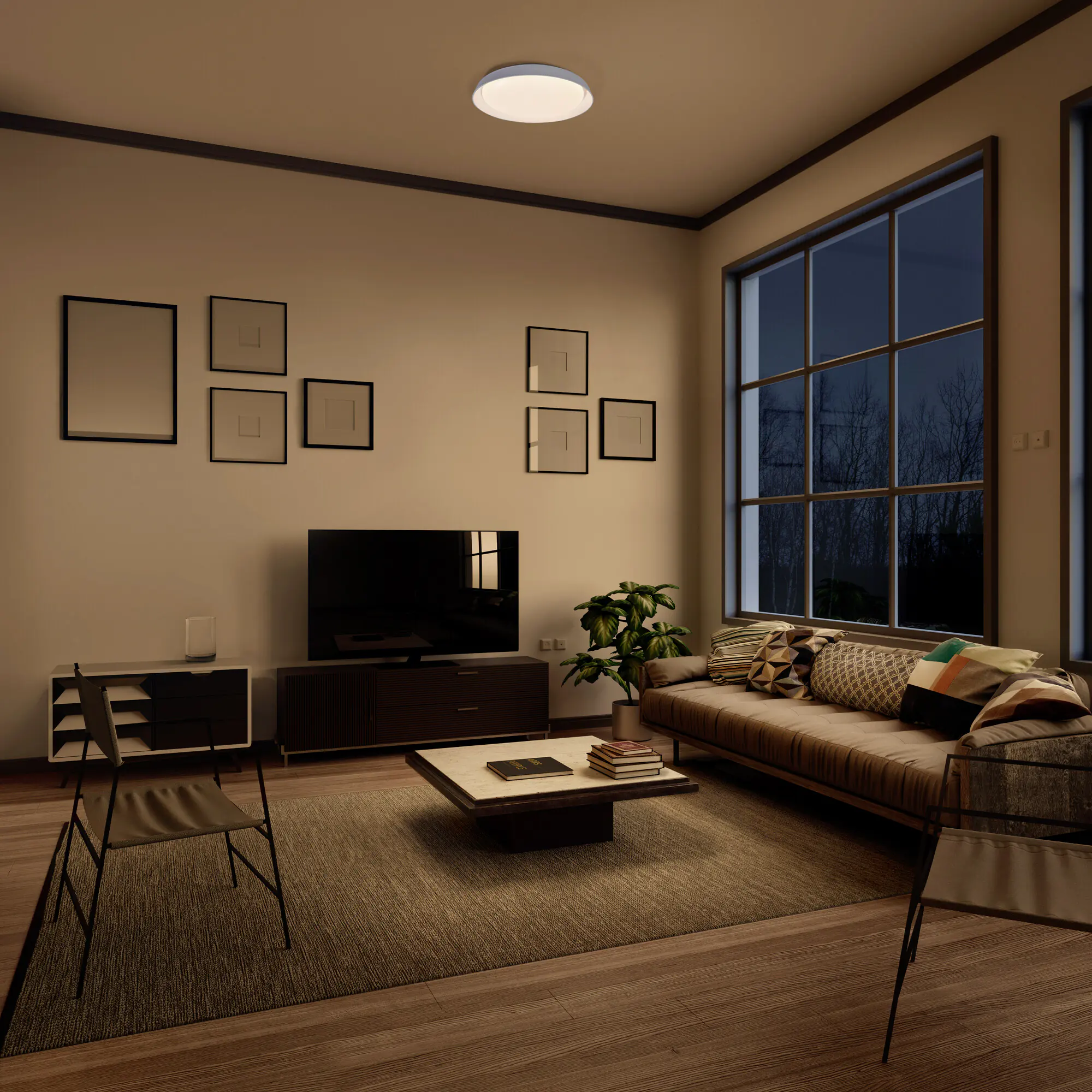 Ledvance Smart+ LED Deckenleuchte Orbis weiß Ø 43 cm Sun@Home 26 W dimmbar