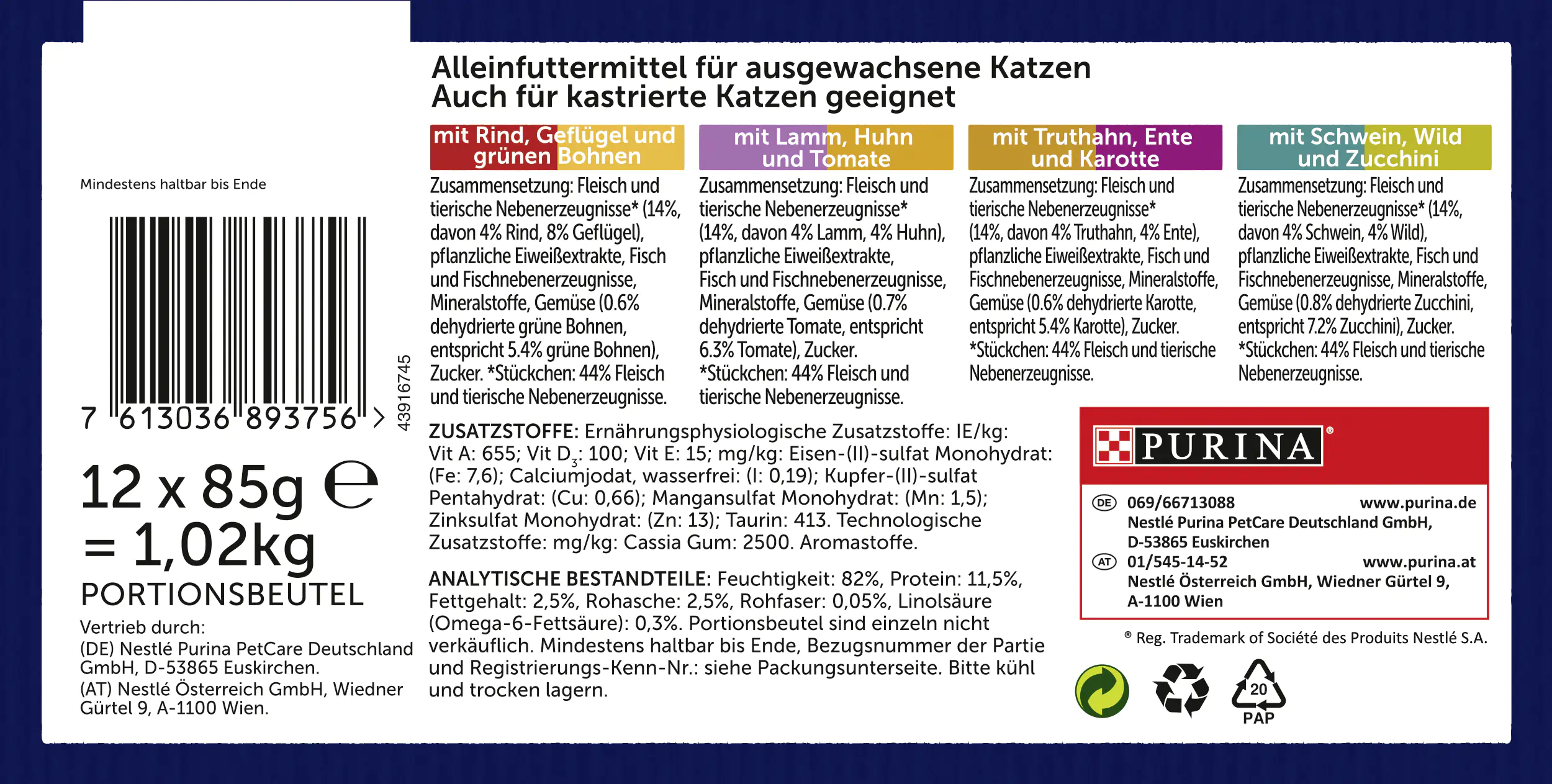 7613036893756_2076860 Felix So gut wie es aussieht Doppelt Lecker Rind & Geflügel 12x 85g