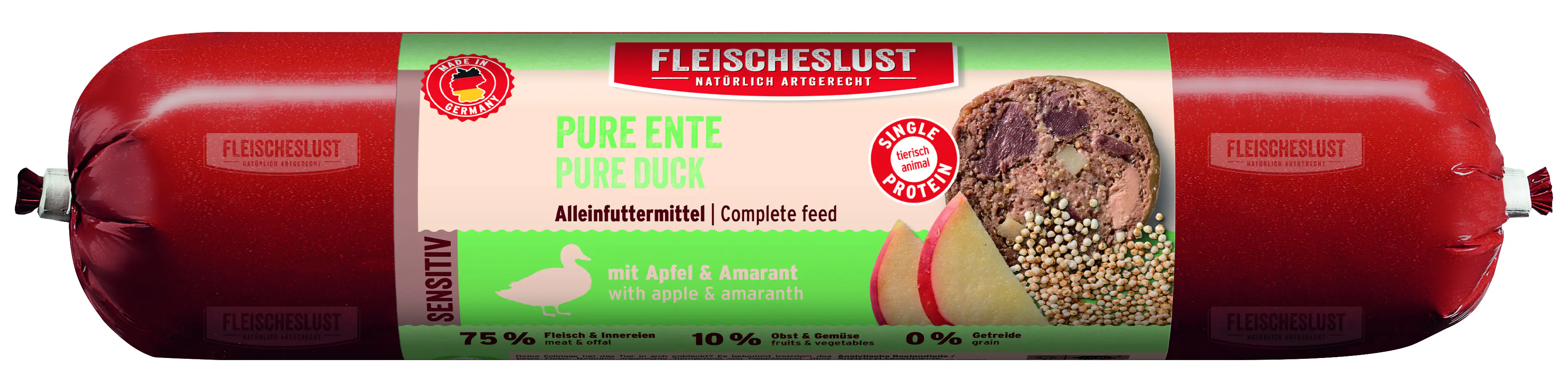 Fleischeslust Hundenassfutter Adult Sensitive getreidefrei 400 g Pure Ente