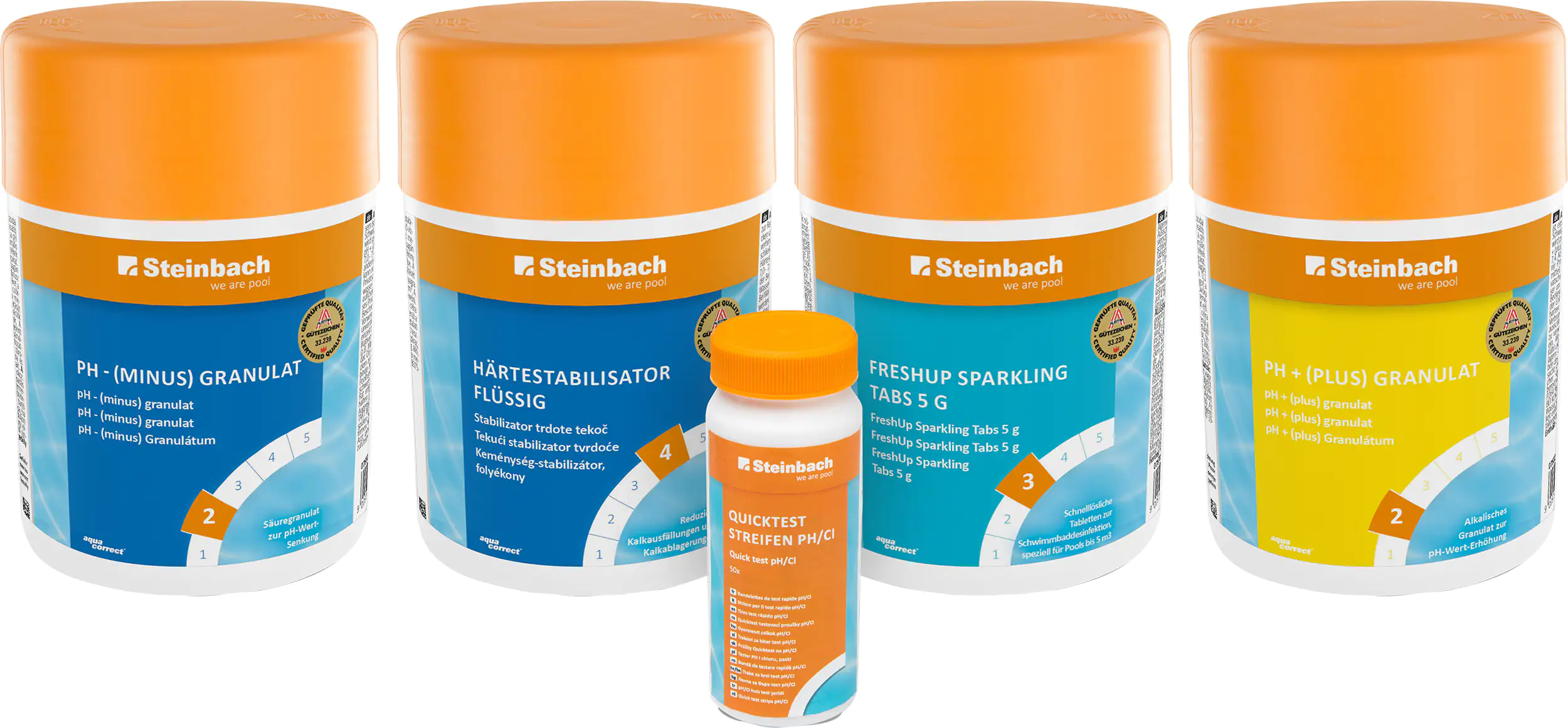 Steinbach Poolpflege Whirlpoolset All in One 4 x Poolpflege + Teststreifen Steinbach Poolpflege Whirlpoolset All in One 4 x Poolpflege + Teststreifen