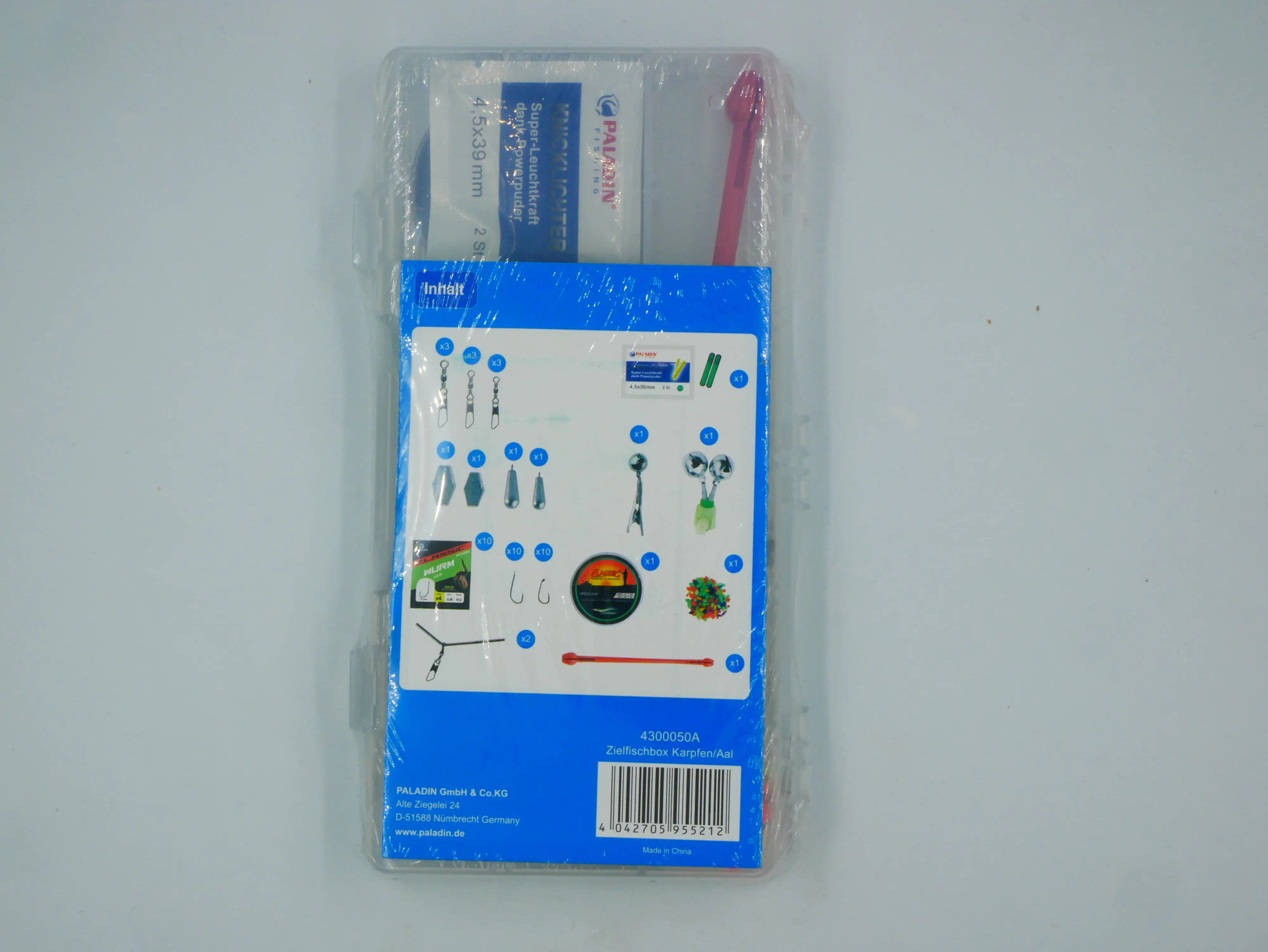 Paladin Angelbox Grund- und Posensortiment für Karpfen und Aal 100-teilig Paladin Angelbox Grund- und Posensortiment für Karpfen und Aal 100-teilig