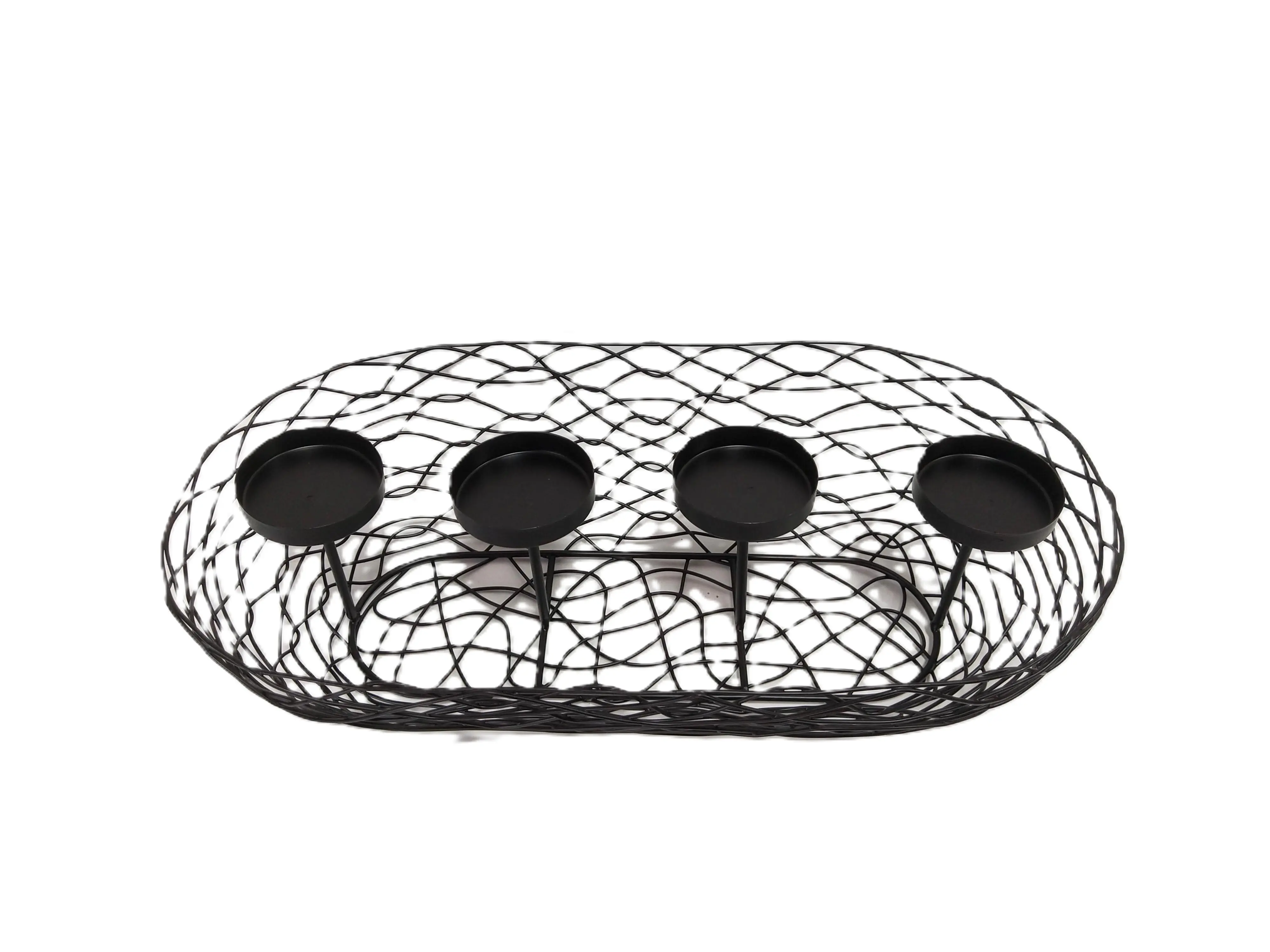 TrendLine Adventskranz Metall 41,5 x 21,5 x 11 cm