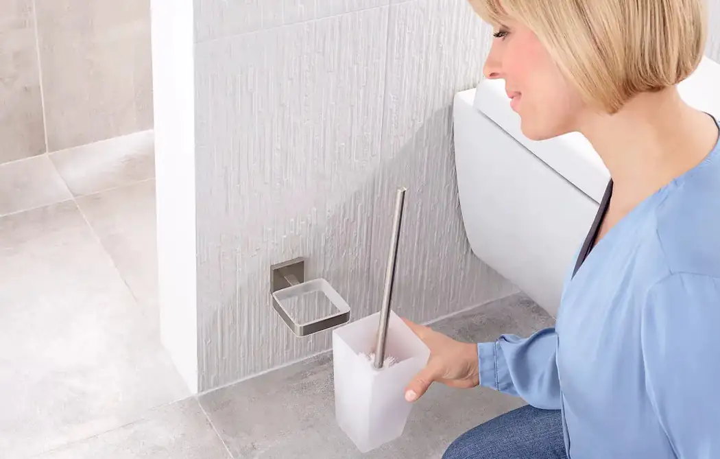 Tesa WC-Bürstenhalter EXXCLUSIV Edelstahloptik zum Kleben Tesa WC-Bürstenhalter EXXCLUSIV Edelstahloptik zum Kleben