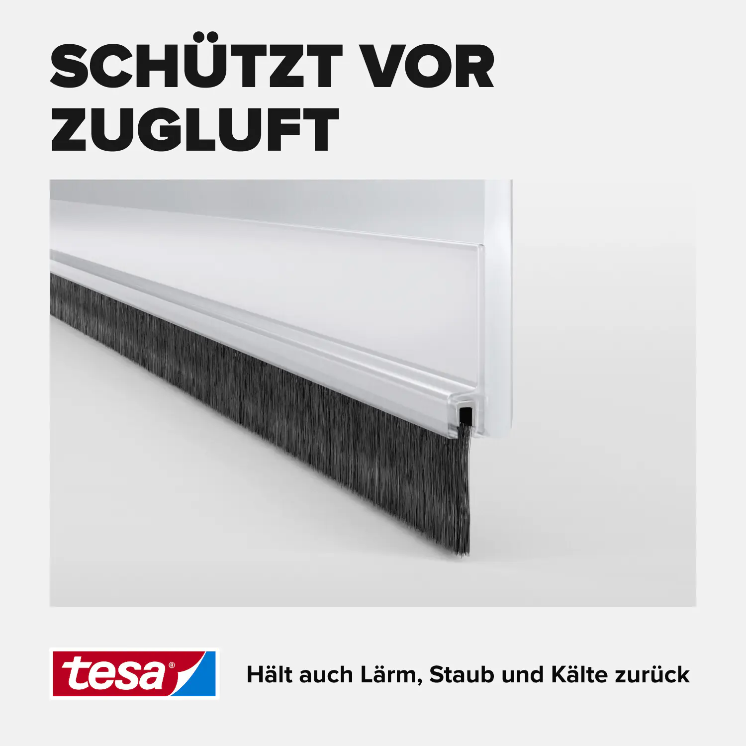tesa Moll Türdichtschiene transparent, für Spalten bis 12 mm