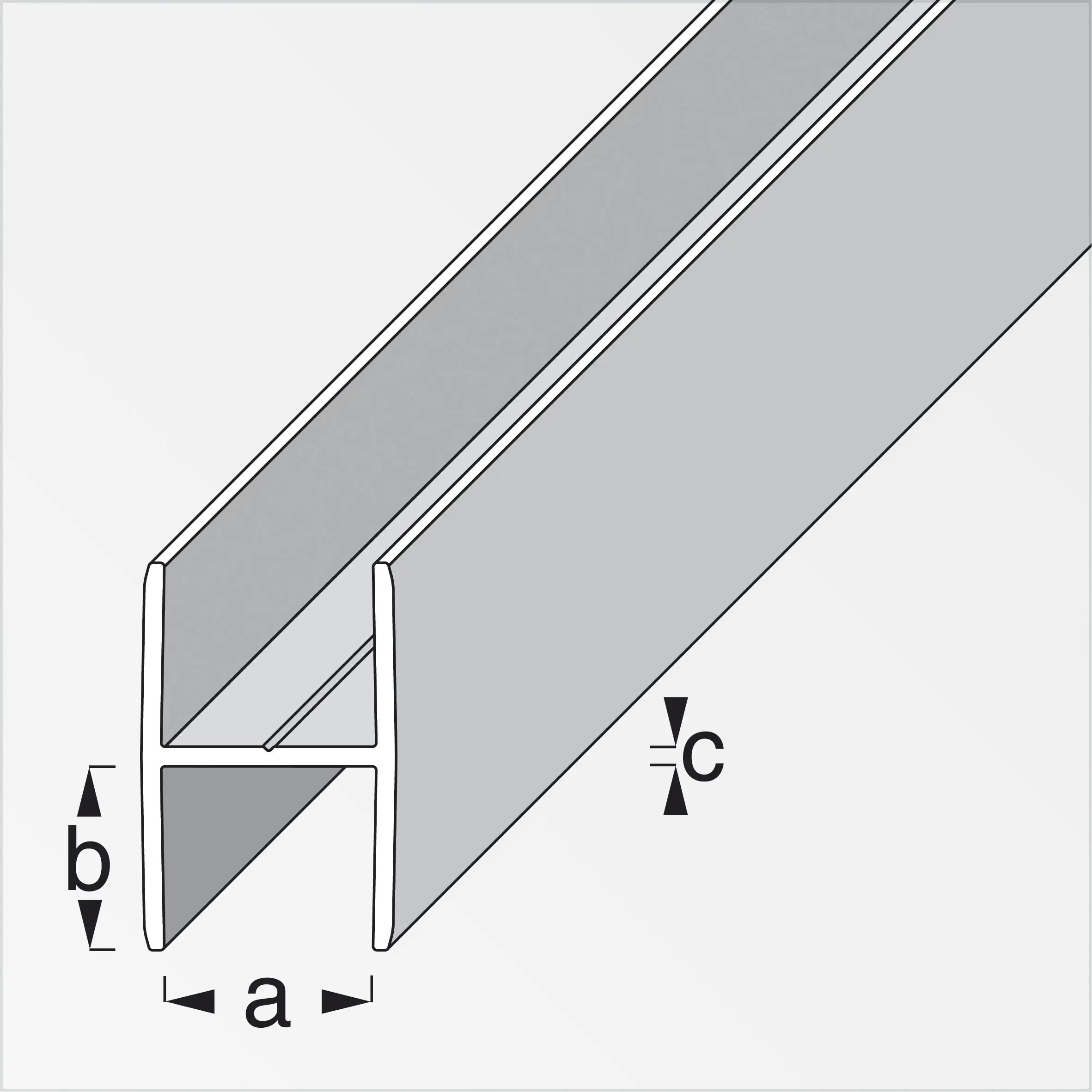 alfer clampline-H-Profil 1 m, 5.9 x 9 x 1.5 mm Aluminium eloxiert silber alfer clampline-H-Profil 1 m, 5.9 x 9 x 1.5 mm Aluminium eloxiert silber