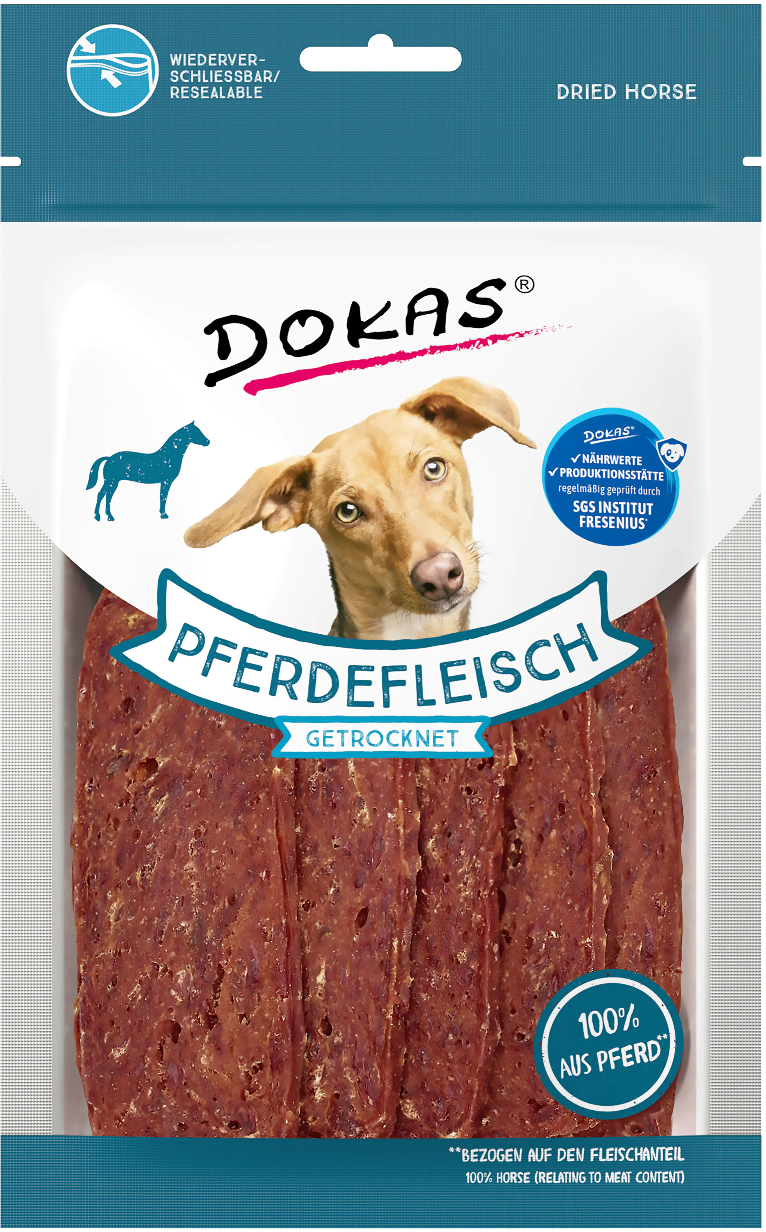 Dokas Pferdefleisch getrocknet 60 g Dokas Pferdefleisch getrocknet 60 g