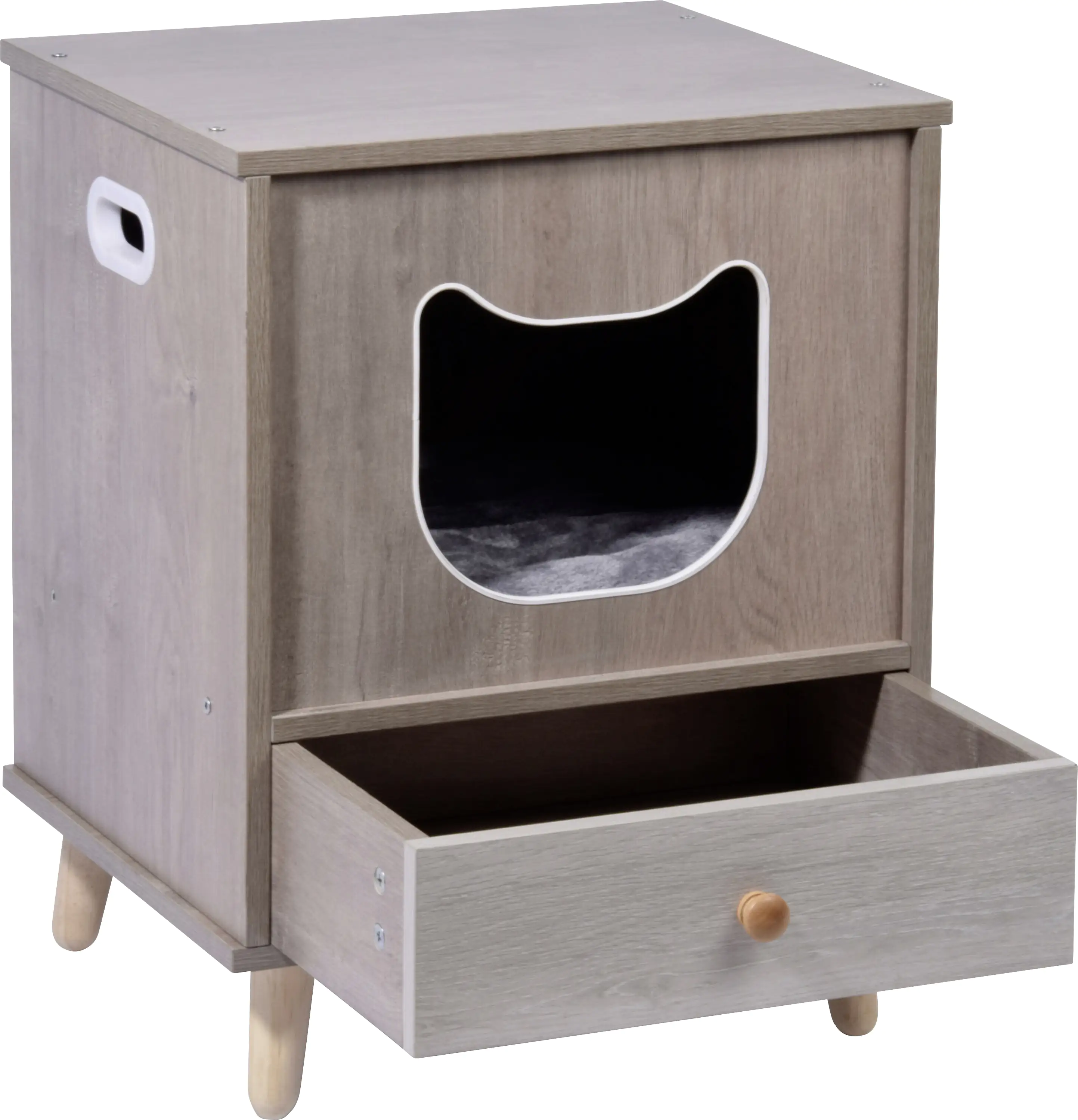 Dobar Katzenhocker Cathy mit Schublade L 45 x B 40 x H 48 cm