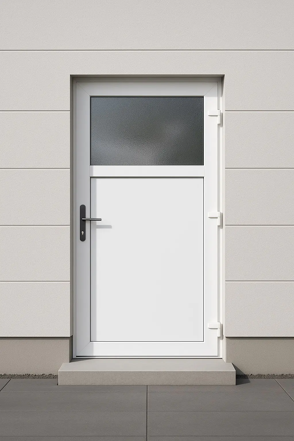 Panto Nebeneinganstür Kunststoff Modell K504 98 x 198 cm DIN links weiß