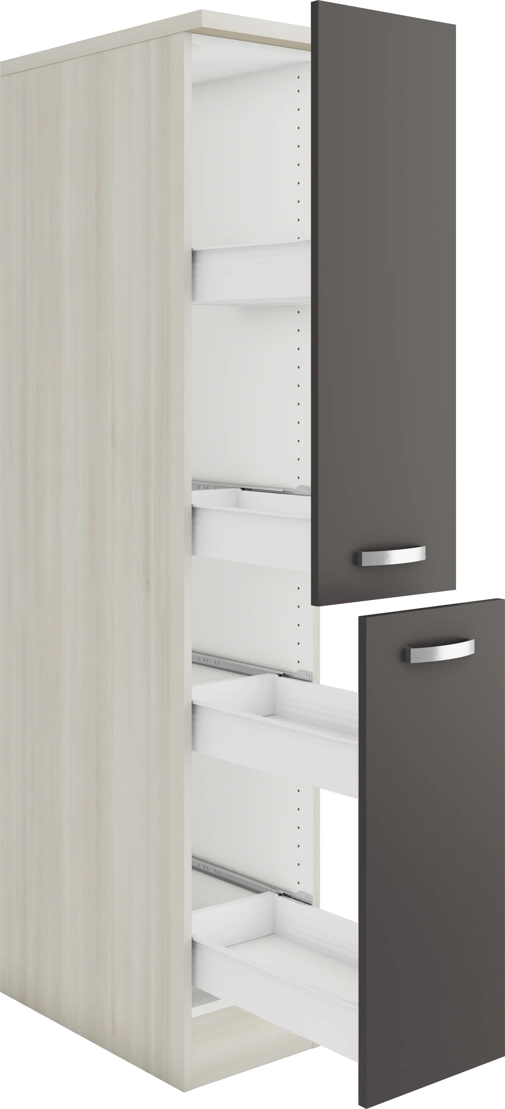 Optifit Apothekerschrank Faro 220 anthrazit/akazie 30 cm