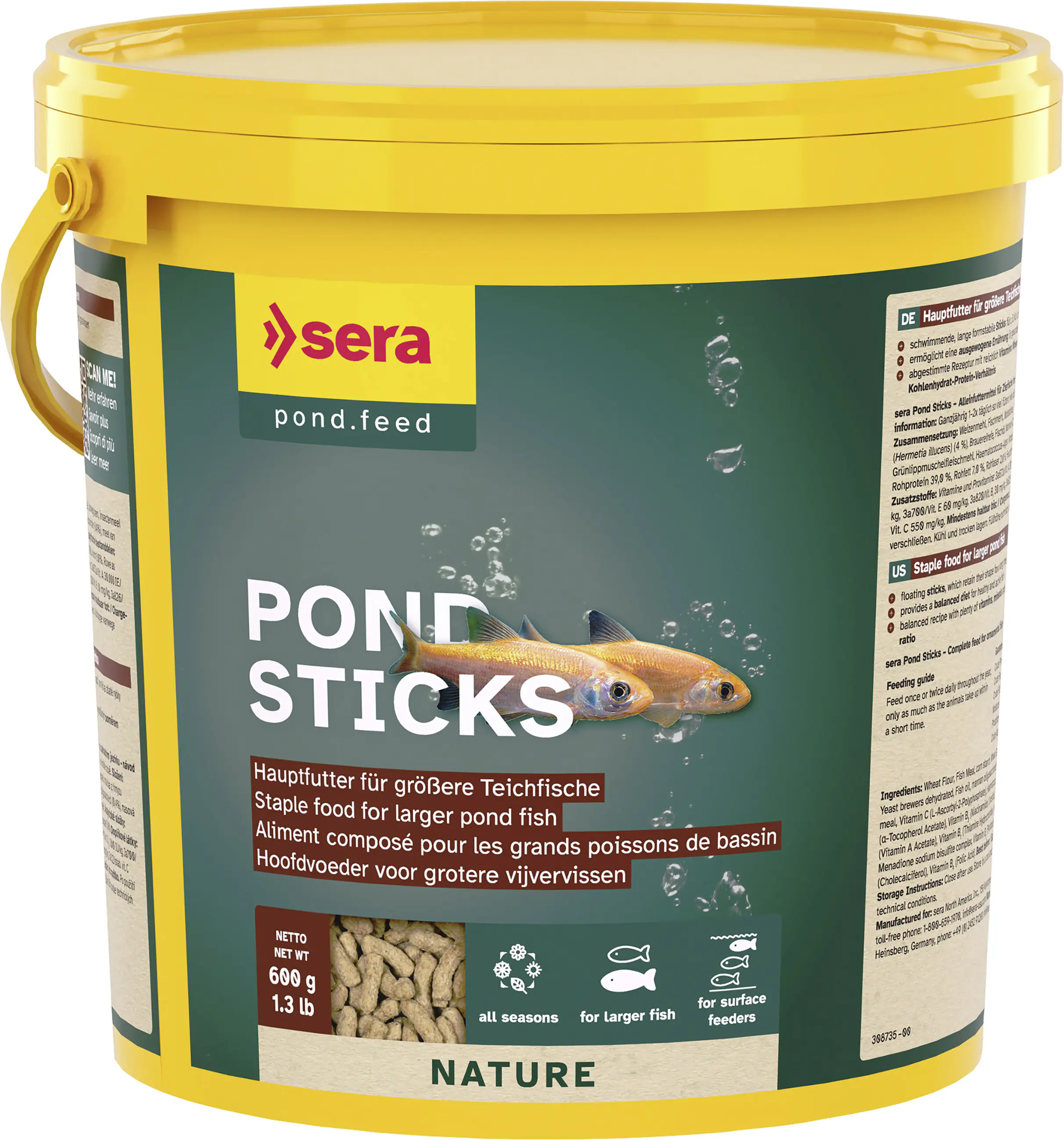 Sera Pond Fischfutter Teich Sticks 3,8 L Sera Pond Fischfutter Teich Sticks 3,8 L