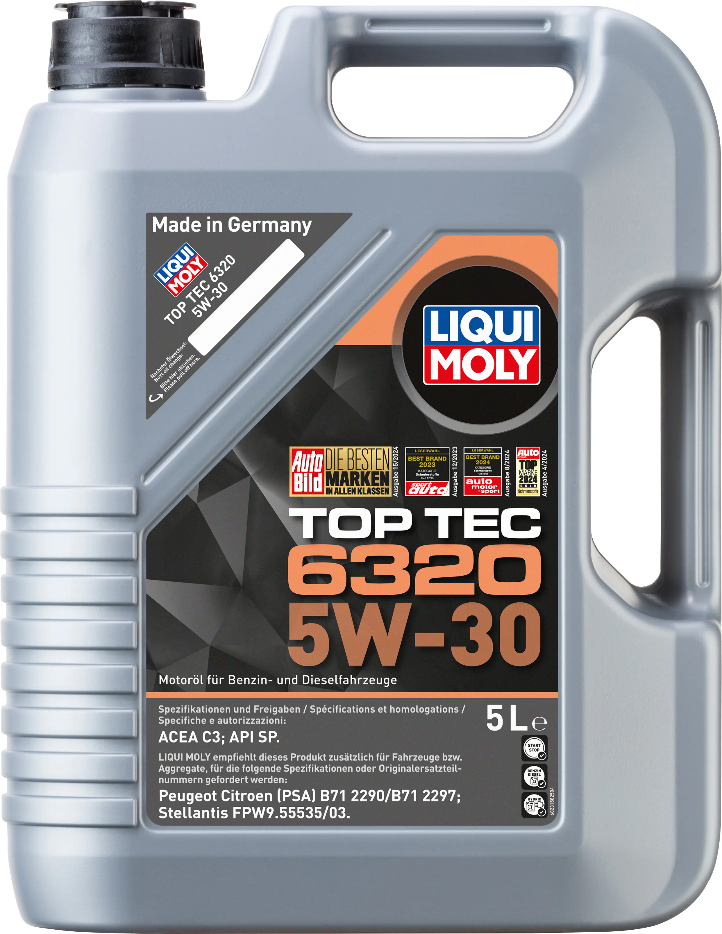 Liqui Moly Motoröl Top Tec 6320 5W-30 5 L 