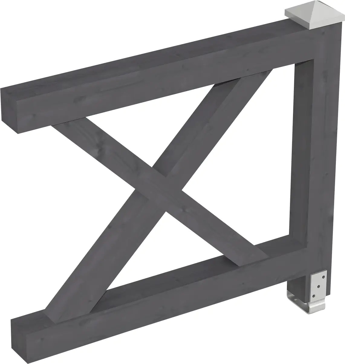 SKAN HOLZ Brüstung Andreaskreuz 108 x 84 cm Fichte