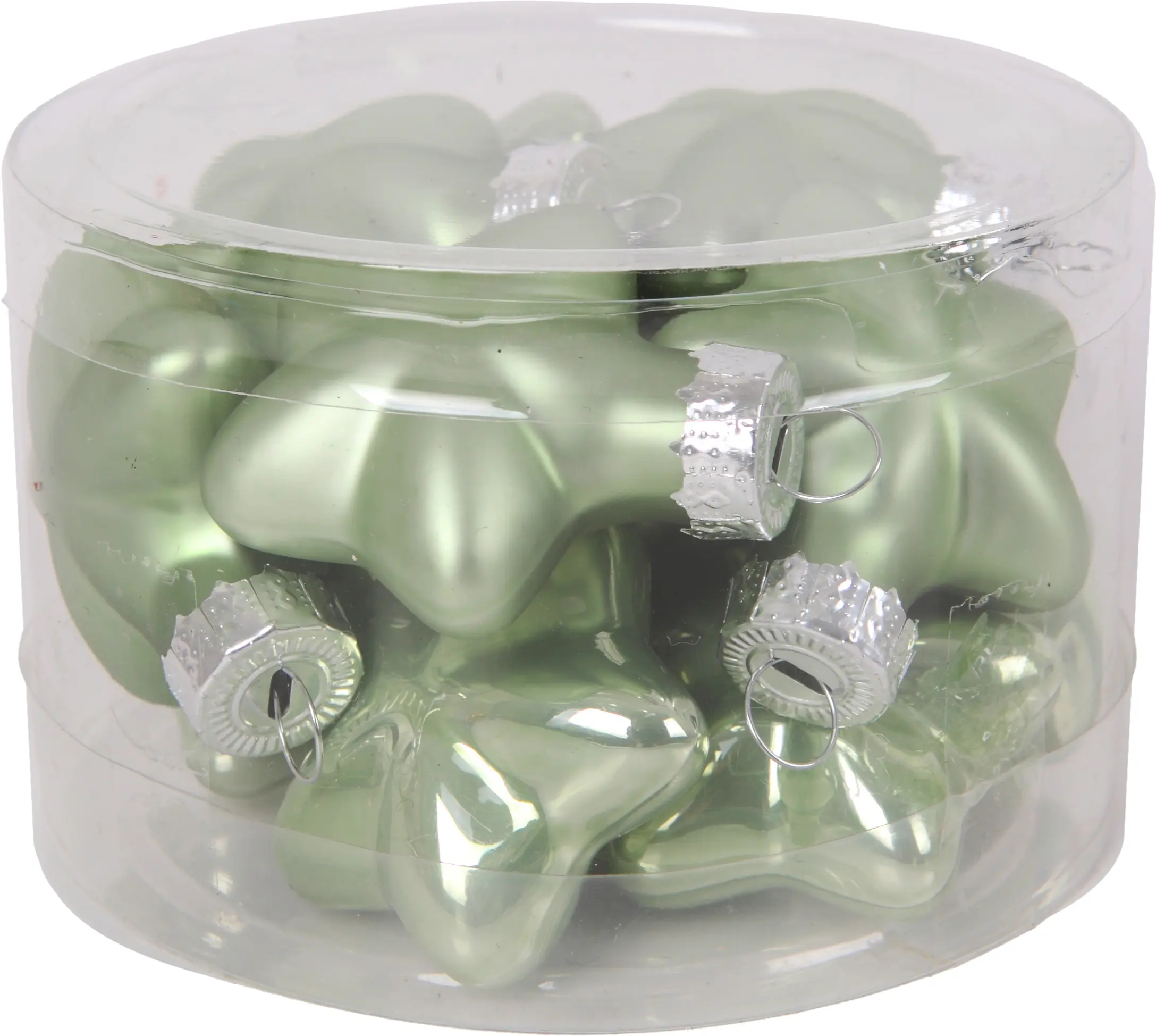 TrendLine Weihnachtskugeln aus Glas Sterne Ø 4 cm light green 12 Stück TrendLine Weihnachtskugeln aus Glas Sterne Ø 4 cm light green 12 Stück