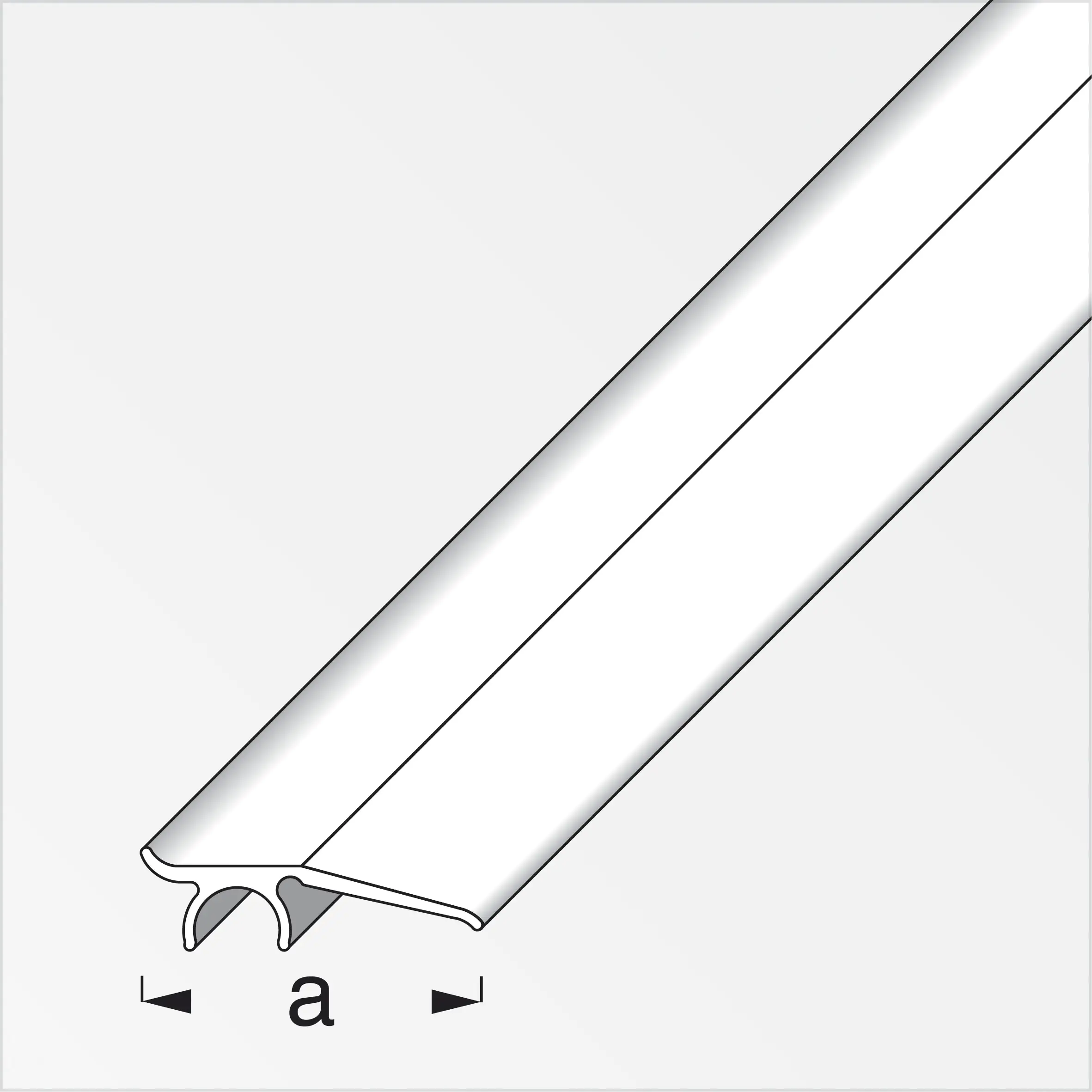 alfer Wandabschlussprofil 1 m, 32 mm Aluminium beschichtet sublimiert buche