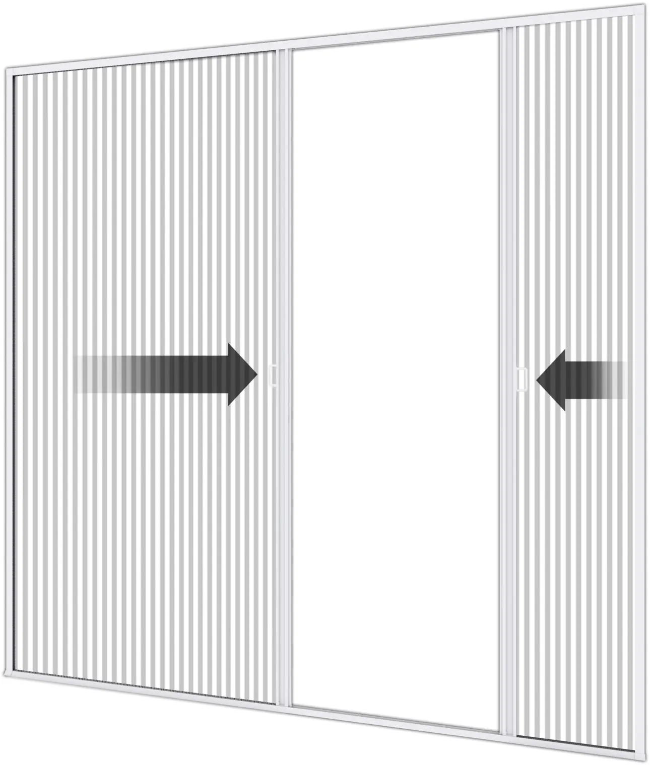 Windhager IS Maßplissee Tür bis 240 x 240 cm schwarz/weiß