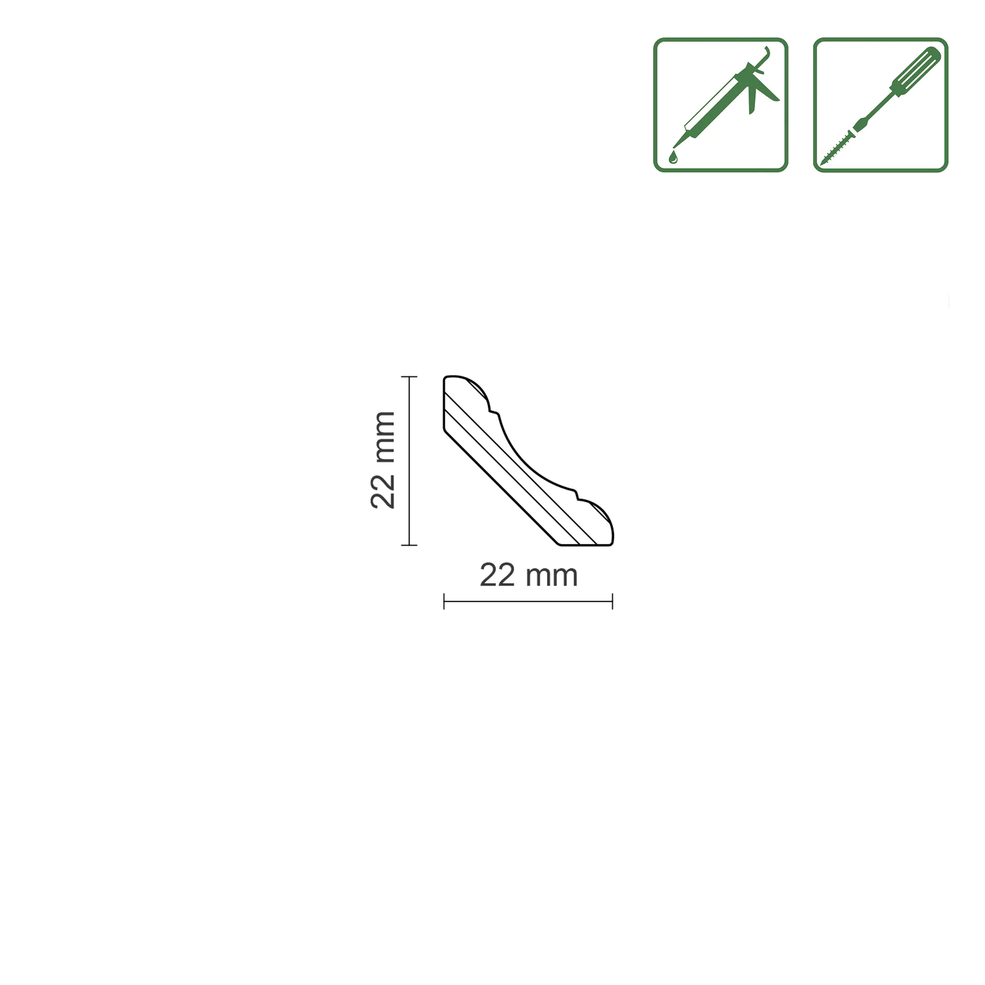 FN Neuhofer Gesimsleiste SF312 240 cm 22 x 22 mm Fichte/Kiefer