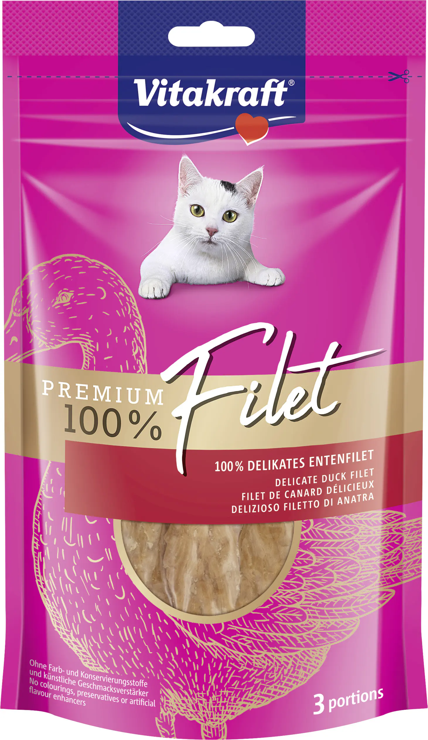 Vitakraft Premium Filet Ente 54g 3 Portionen / 54 g