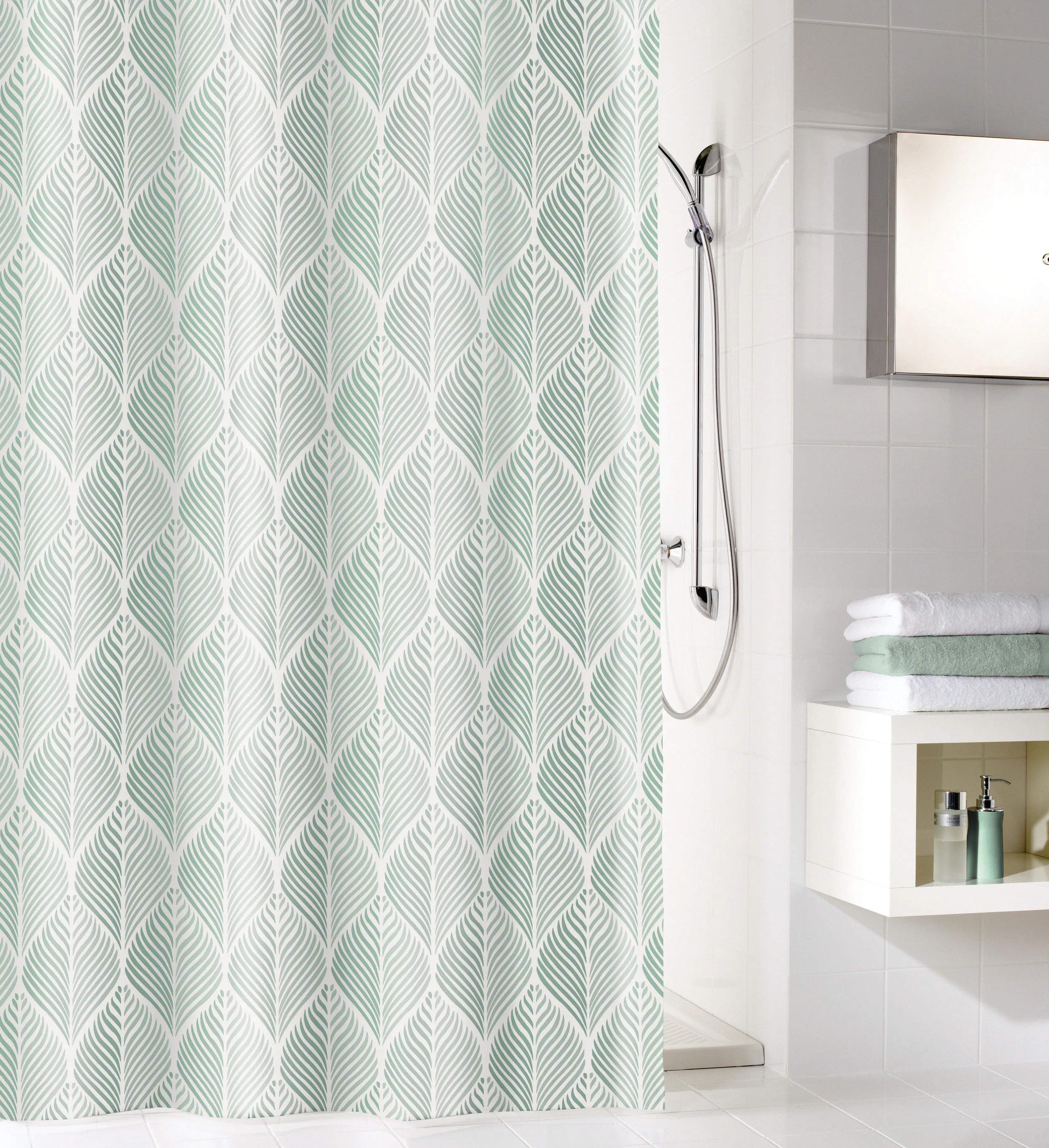 Kleine Wolke Duschvorhang Leaf Maledivia, 180 x 200 cm