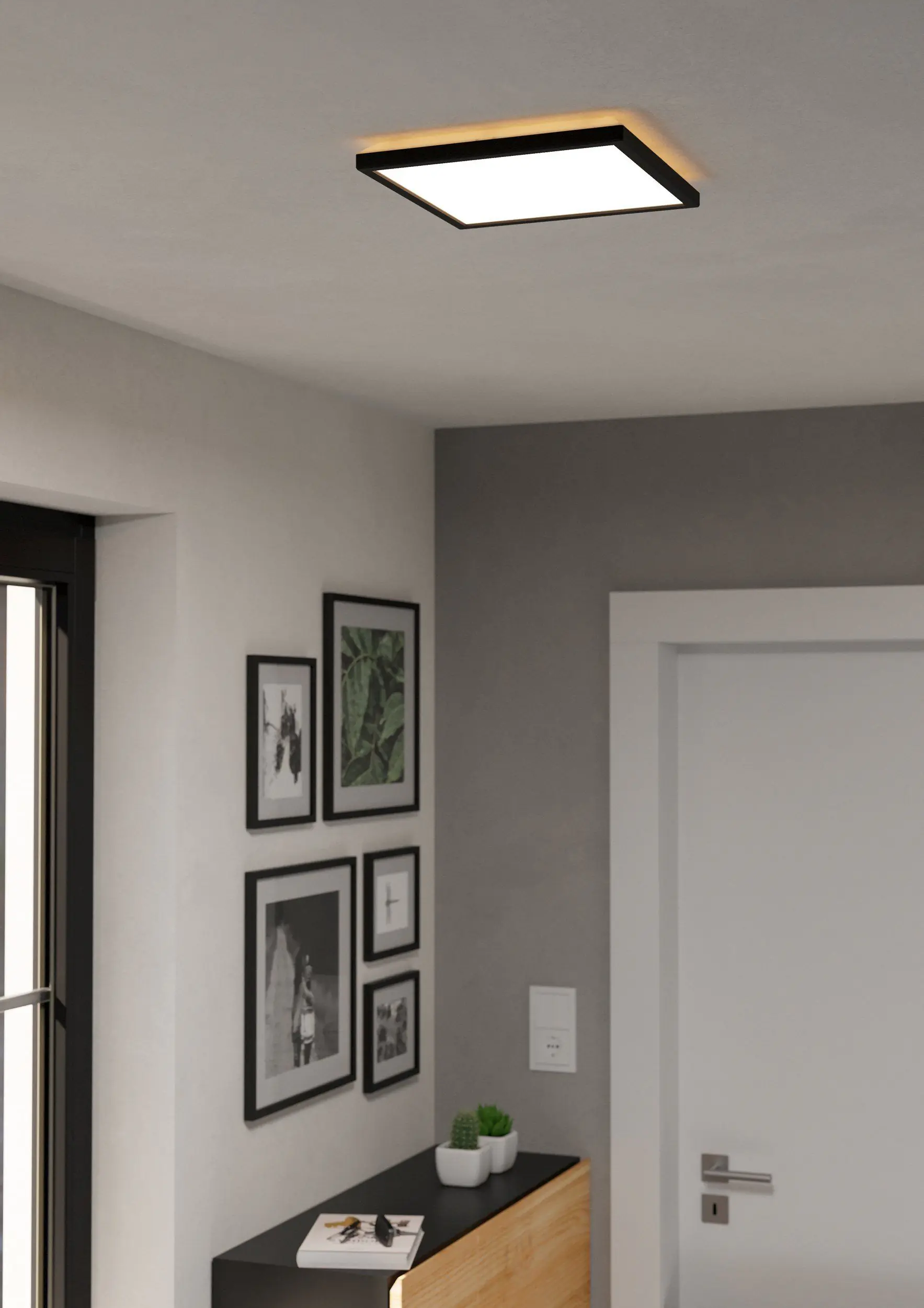 Eglo LED Deckenleuchte Rovito schwarz 29 x 29 cm warmweiß-kaltweiß Eglo LED Deckenleuchte Rovito schwarz 29 x 29 cm warmweiß-kaltweiß