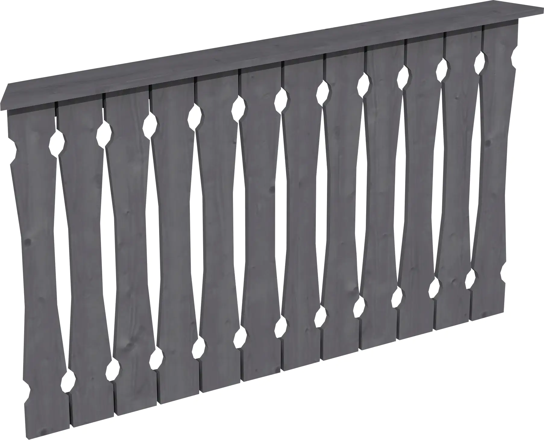 SKAN HOLZ Brüstung Balkonschalung 150 x 96 cm Fichte