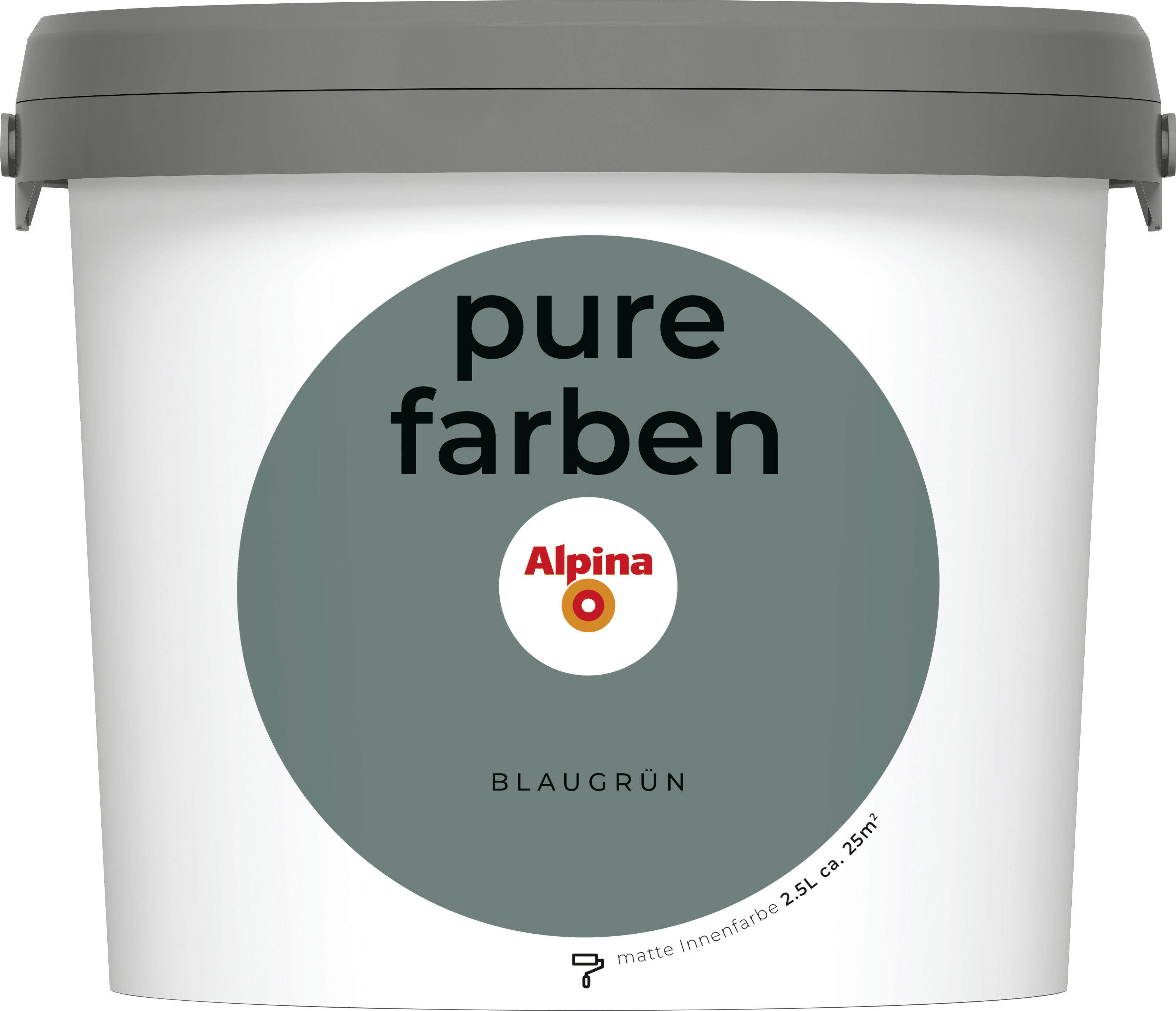 Alpina Pure Farben Wandfarbe blaugrün 2,5 L