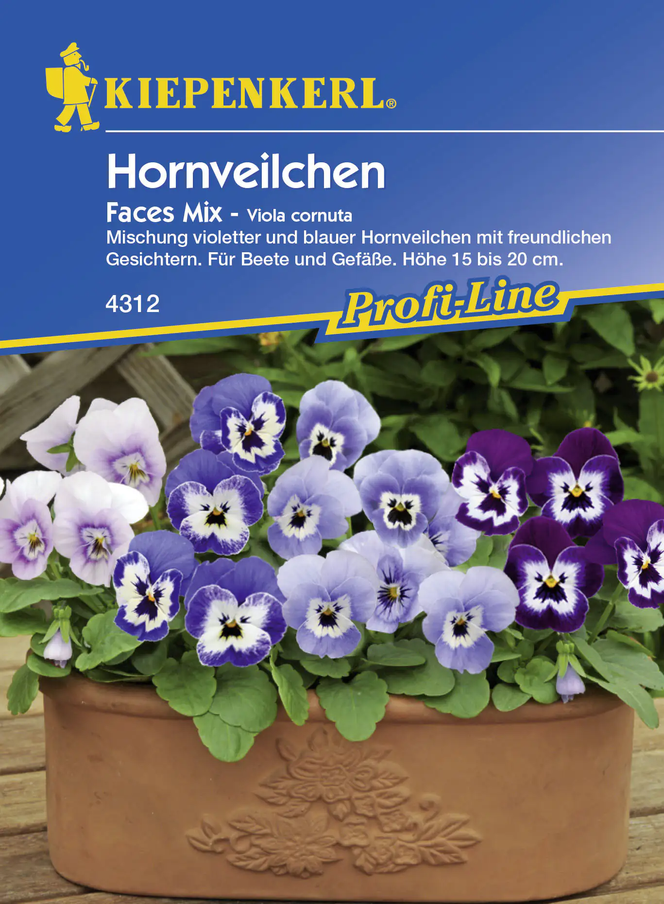 Kiepenkerl Hornveilchen Faces Viola x cornuta, Inhalt: ca. 20 Pflanzen Kiepenkerl Hornveilchen Faces Viola x cornuta, Inhalt: ca. 20 Pflanzen