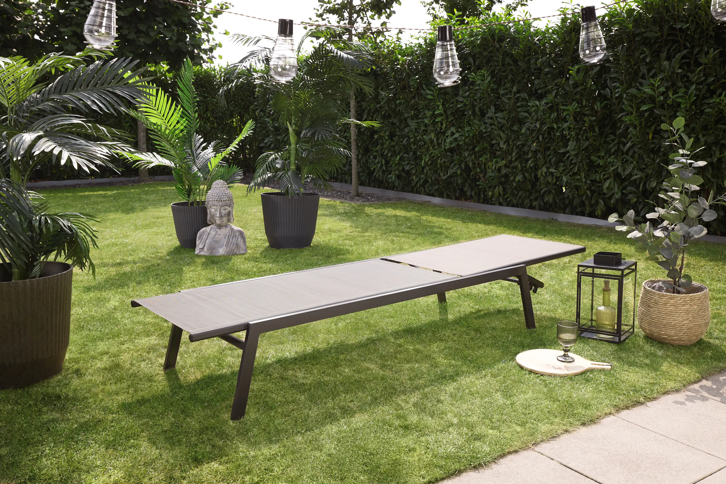 Primaster Gartenliege Lenno 200 cm Stahl Primaster Gartenliege Lenno 200 cm Stahl