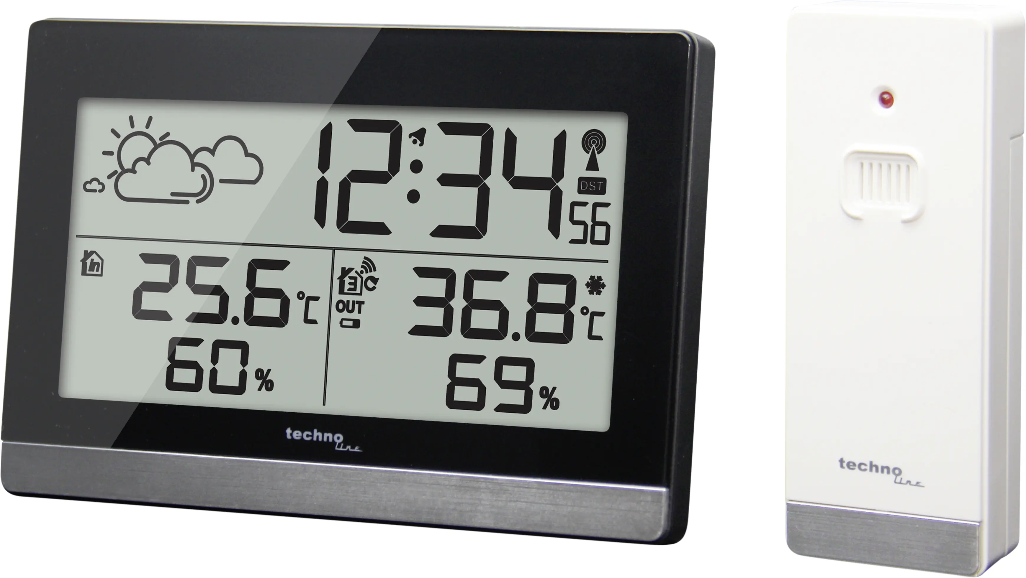 Technoline Wetterstation WS 9255 schwarz edelstahl