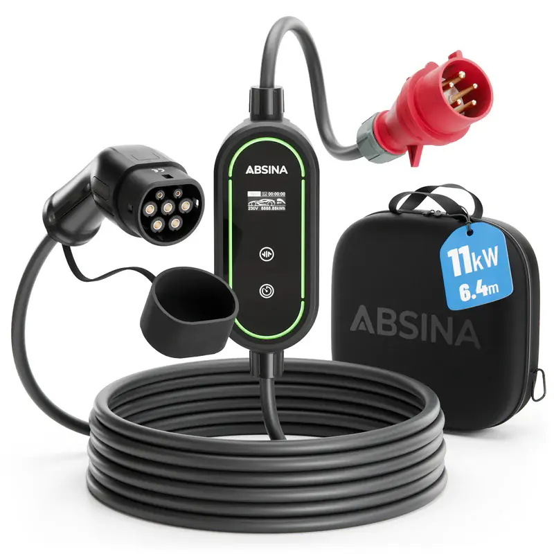 Absina mobile Ladestation Wallbox Typ 2 11 kW 6,4 m Kabel