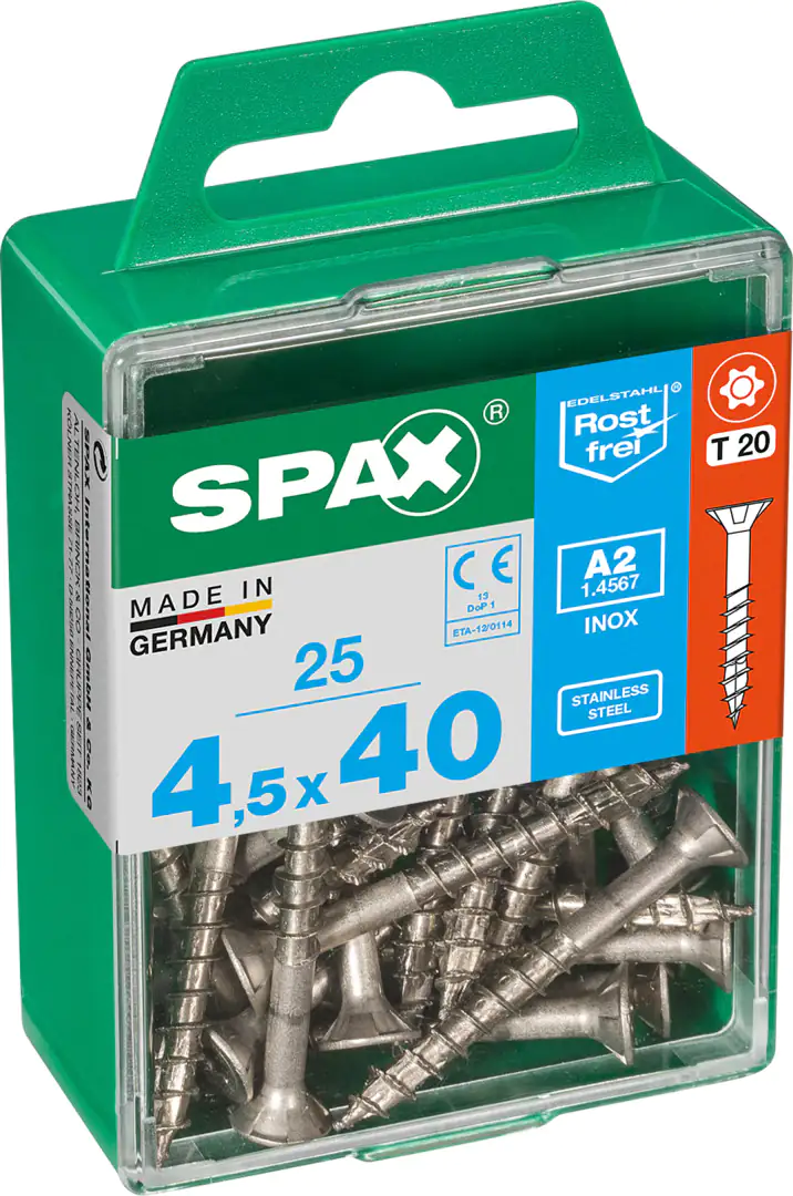 Spax Universalschrauben 4.5 x 40 mm TX 20 - 25 Stk.