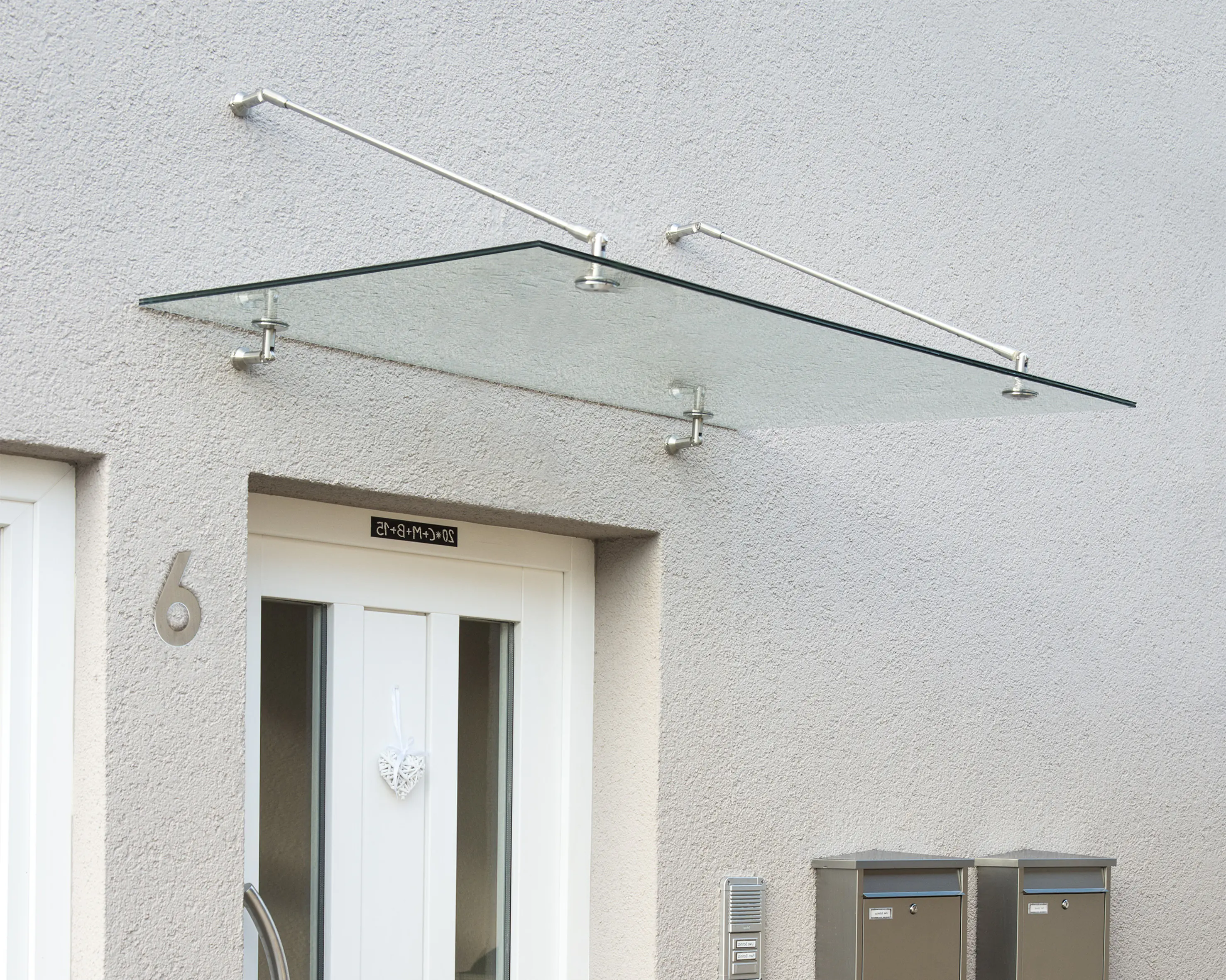 Canopia Vordach Taurus 1400 Silber Stahl 140 x 90 cm