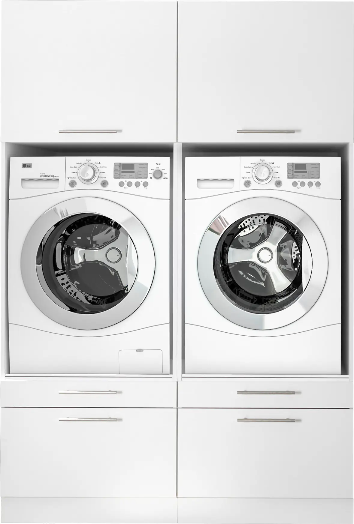 Respekta Doppel-Waschmaschinenschrank Clara Waschmaschinenumbauschrank HWRSET7