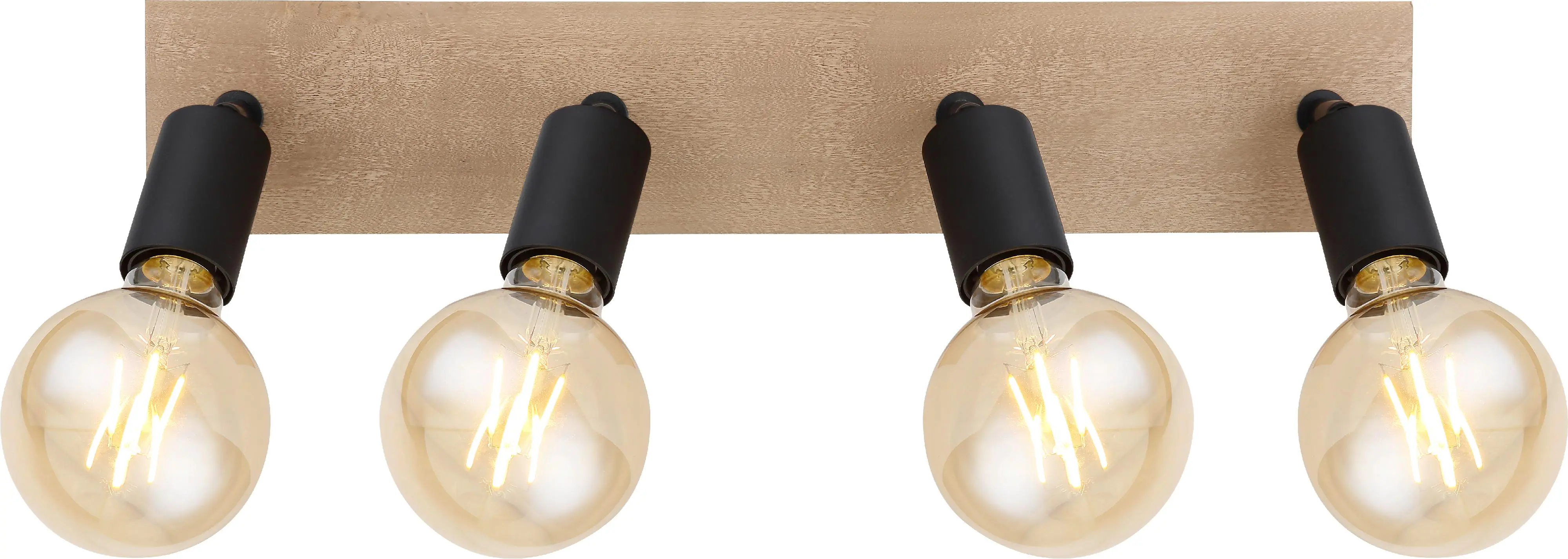 Globo 4er Spot Martha schwarz-braun 49 x 9 cm E27, max. 60 W