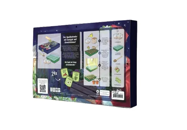 Saatgut Adventskalender Gewächshaus mit komplettem Mini Gewächshaus Set